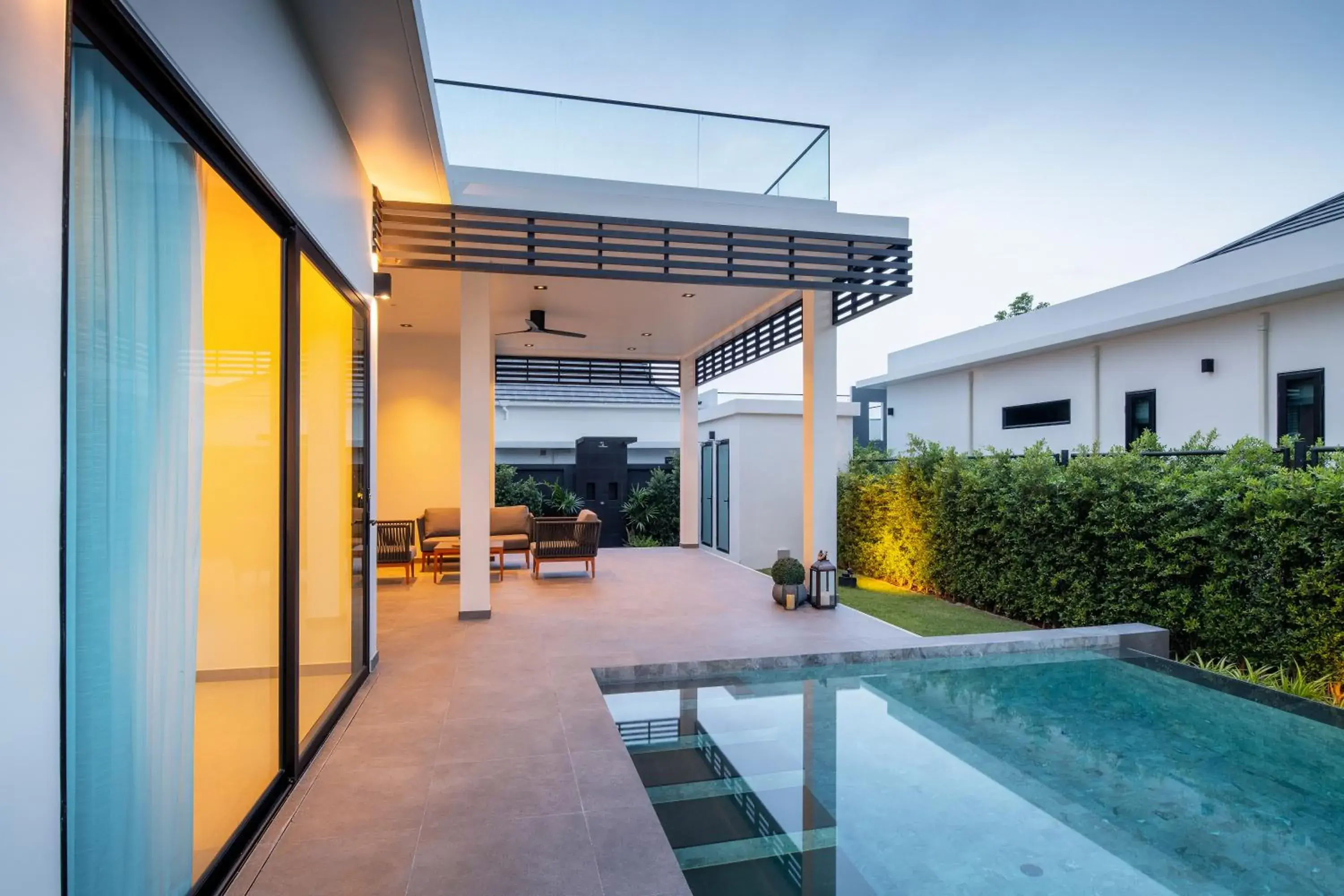 Balcony/Terrace, Swimming Pool in Sivana Villas Hua Hin