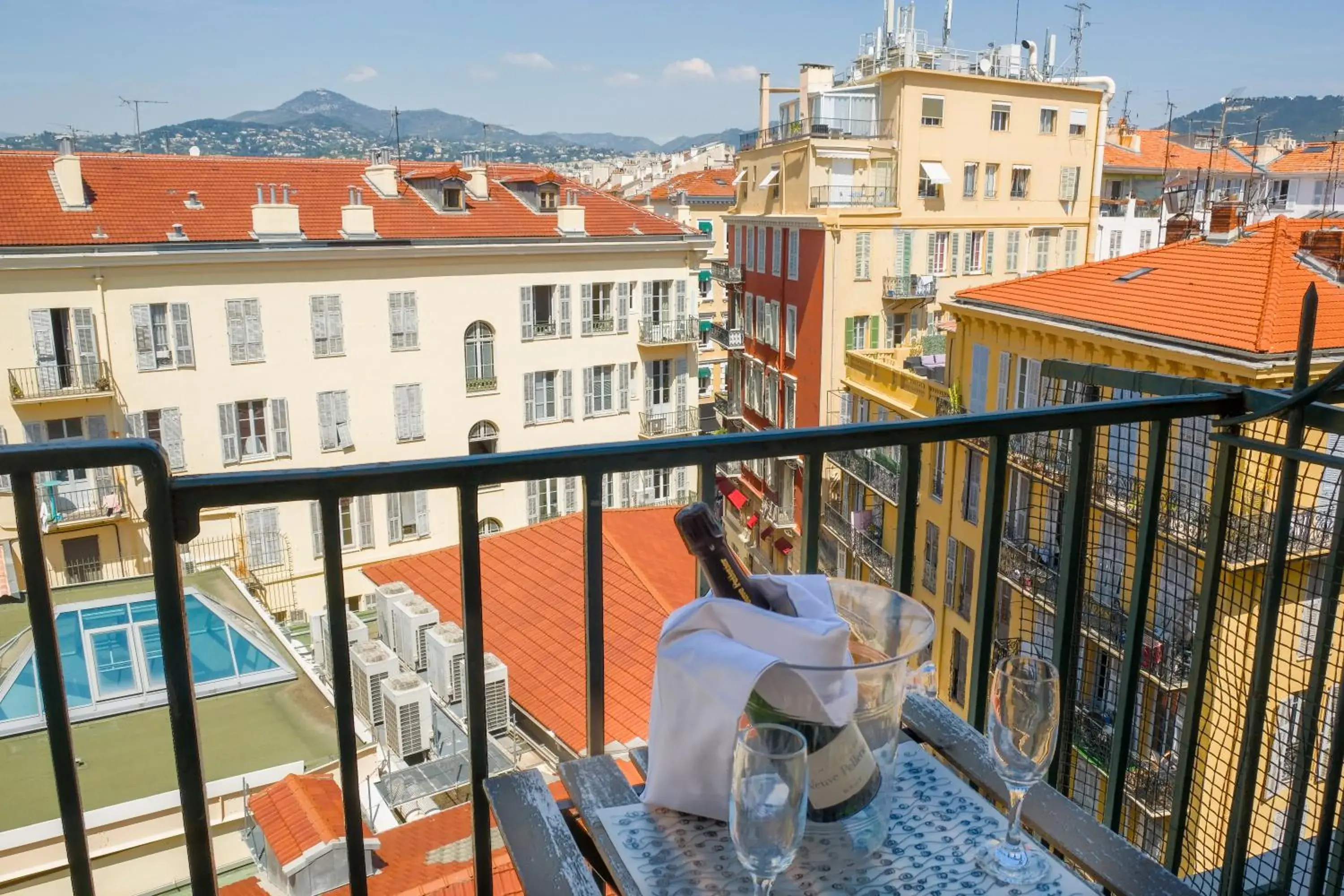Balcony/Terrace in Aparthotel AMMI Nice Massena - ex Ajoupa