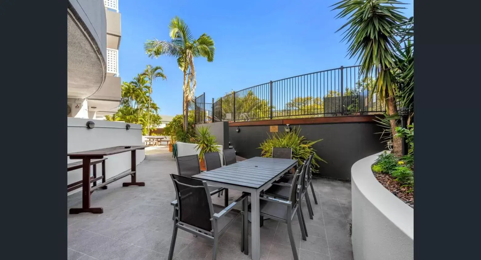 Pool view, Balcony/Terrace in The Wellington Apartment Hotel