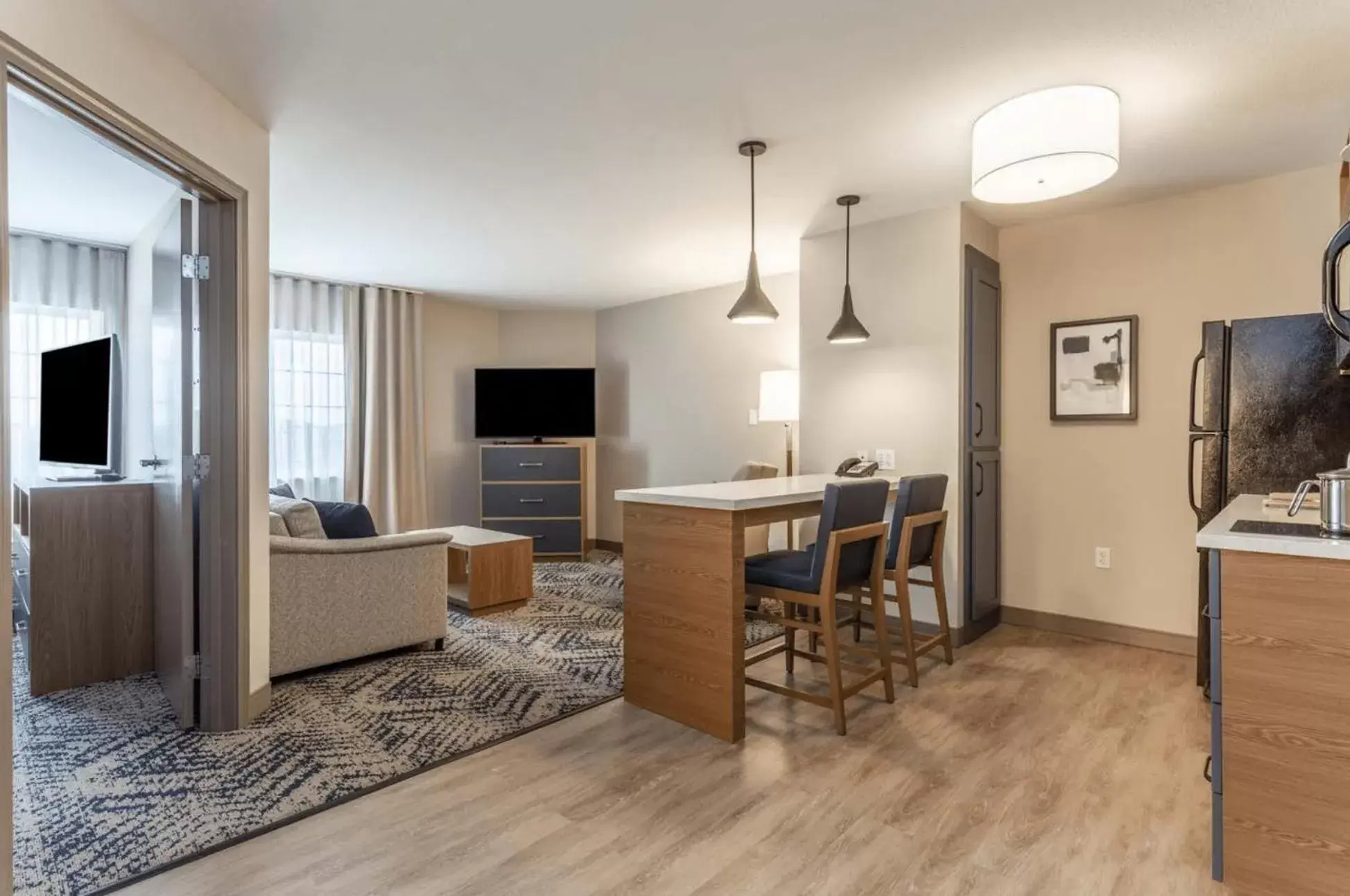 Living room, Seating Area in Candlewood Suites Ofallon, Il - St. Louis Area, an IHG Hotel