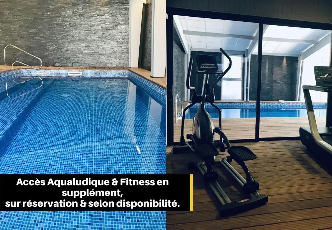 Spa and wellness centre/facilities, Swimming Pool in The Originals Boutique, Grand Hotel Saint-Pierre, Aurillac (Qualys-Hotel)
