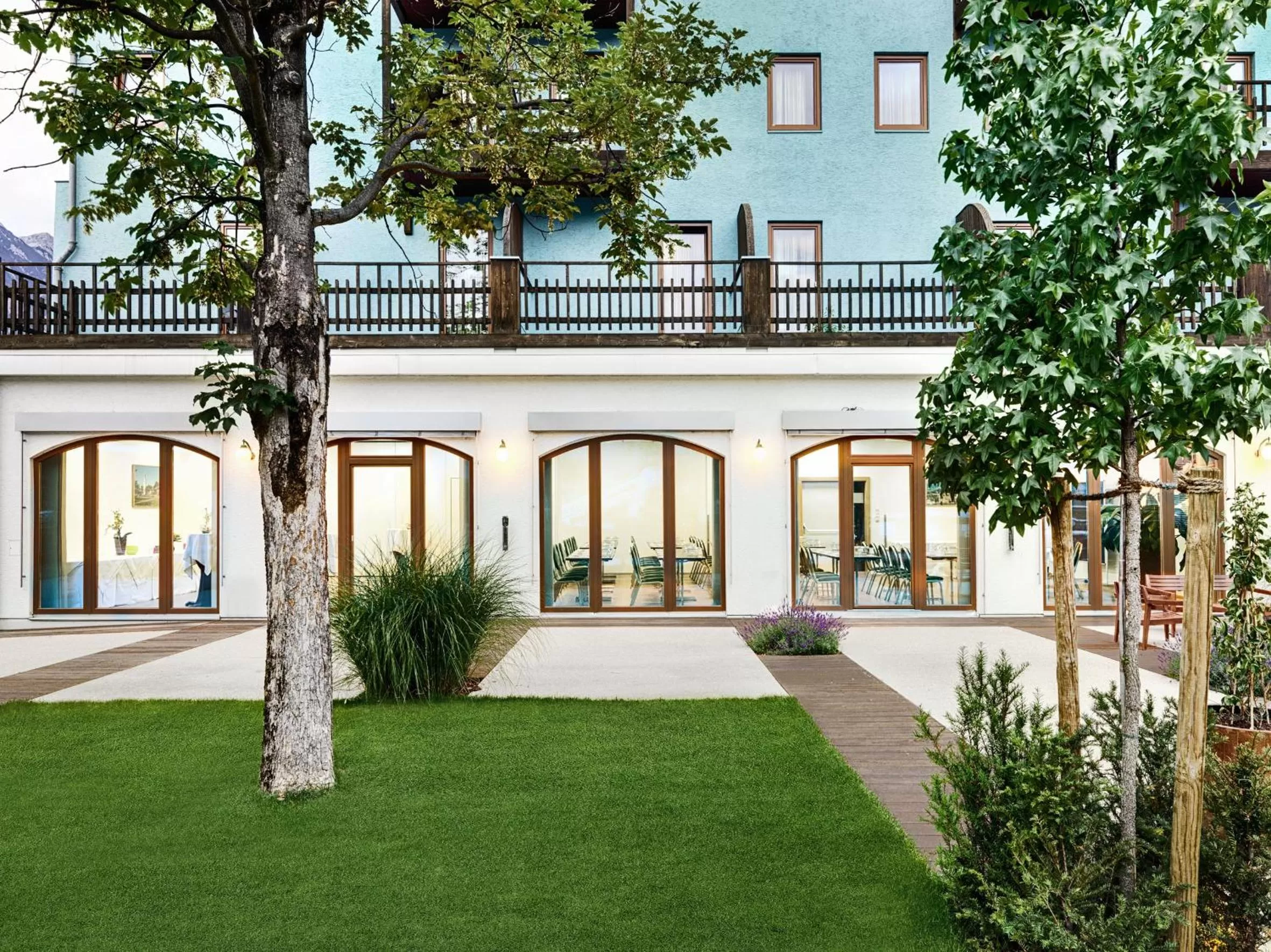 Patio in Alphotel Innsbruck