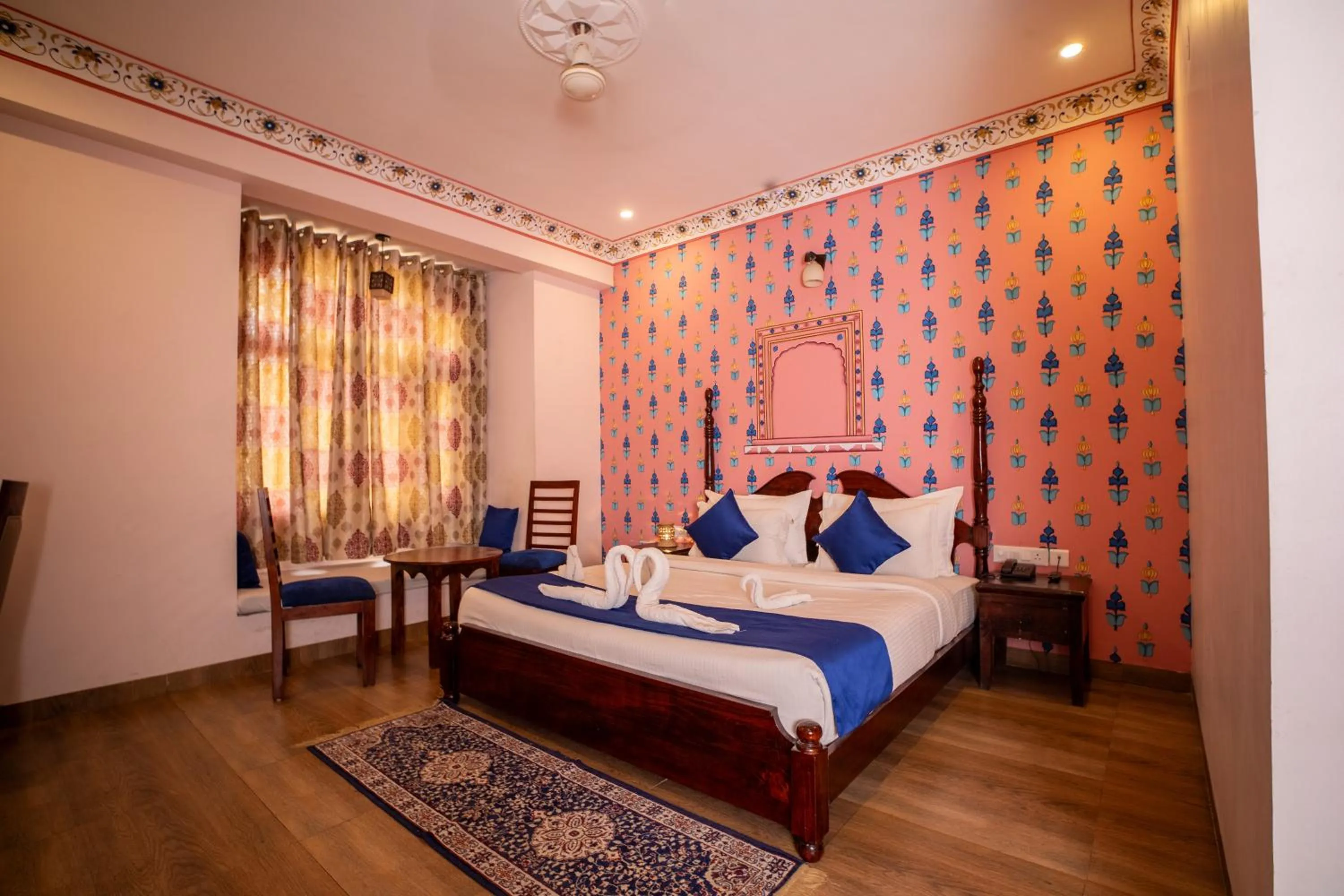 Photo of the whole room, Bed in Hotel Laxmi Niwas - A Heritage Retreat