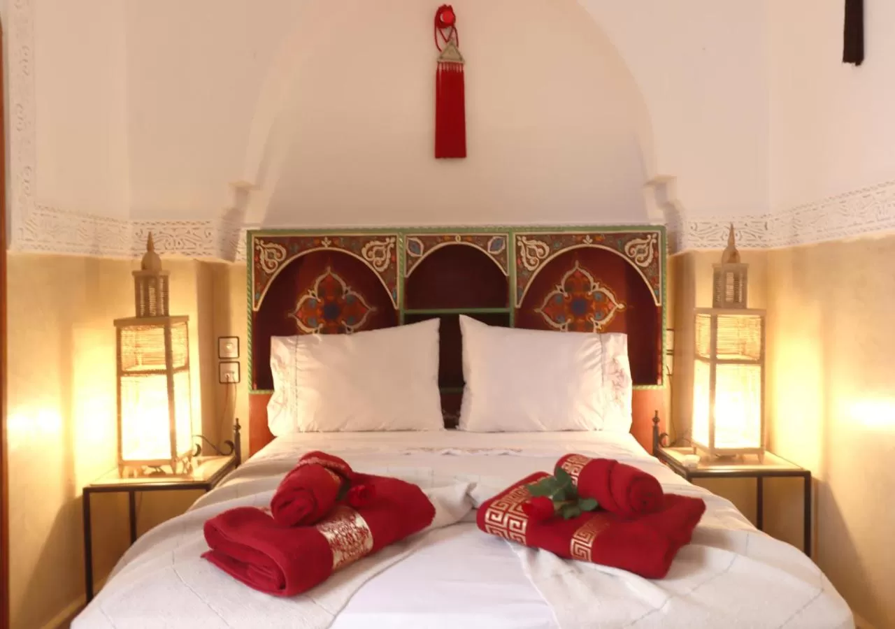 Bed in Riad Venezia
