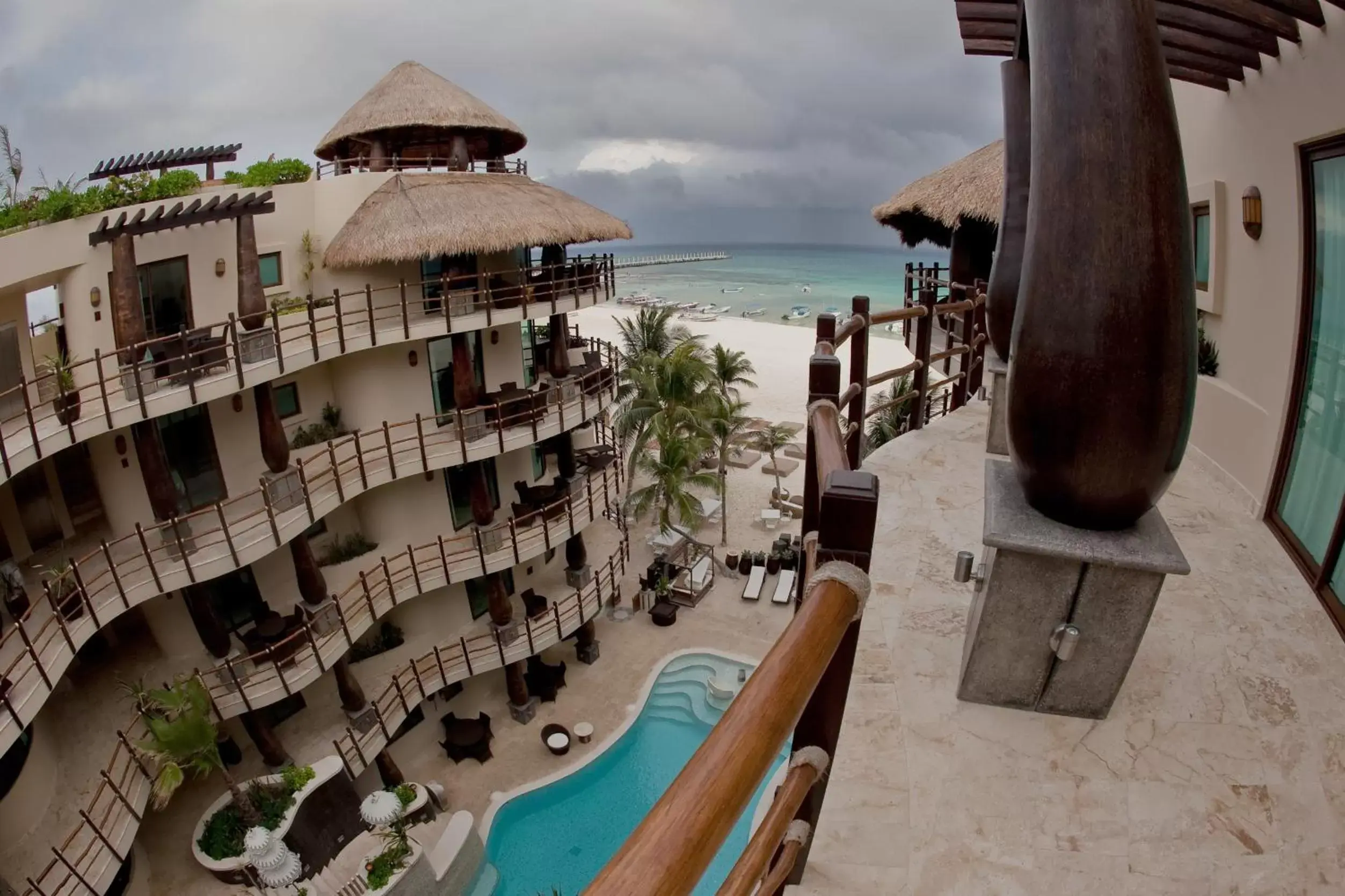 Property building, Pool View in El Taj Oceanfront and Beachside Condo Hotel
