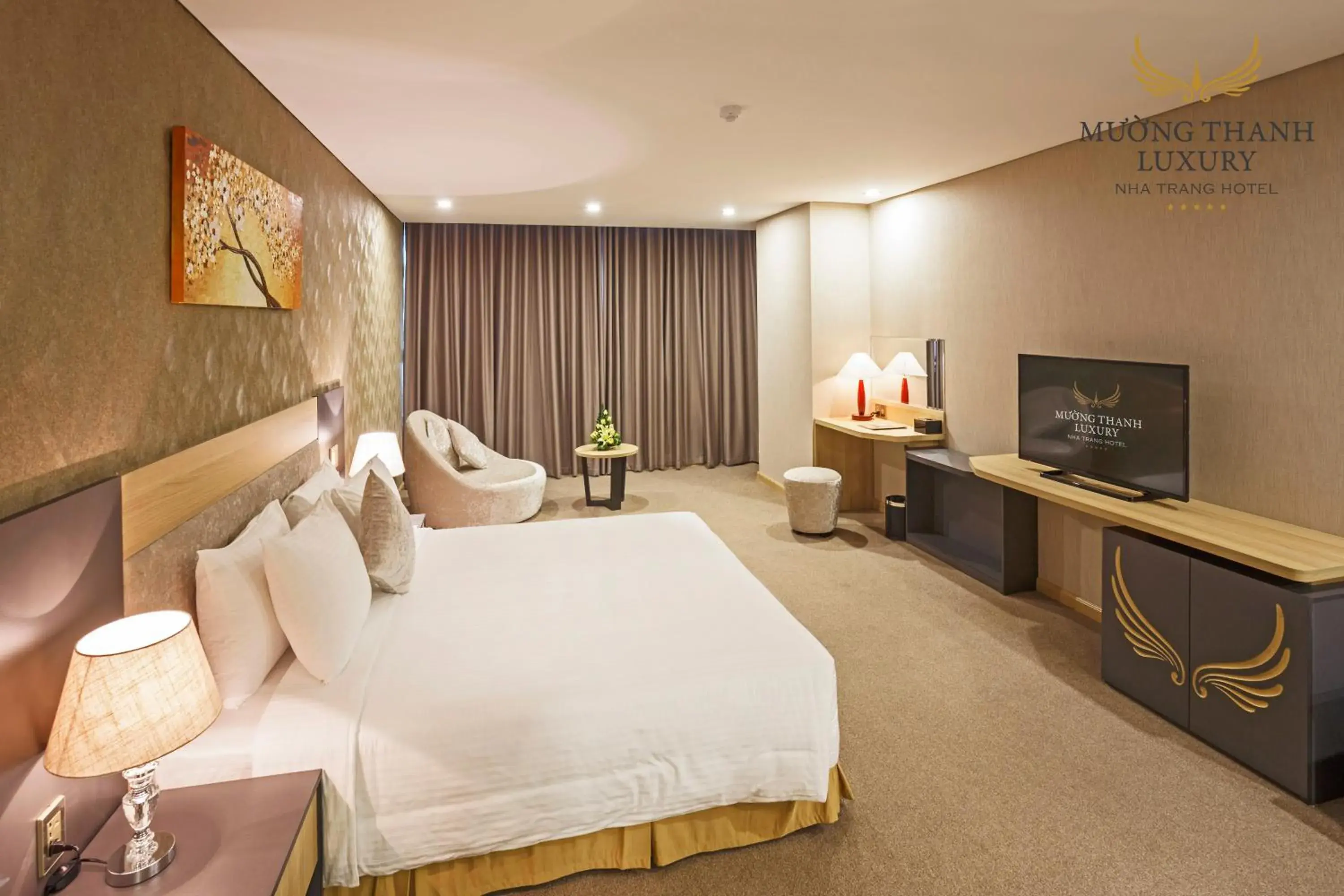 Bedroom in Muong Thanh Luxury Nha Trang Hotel