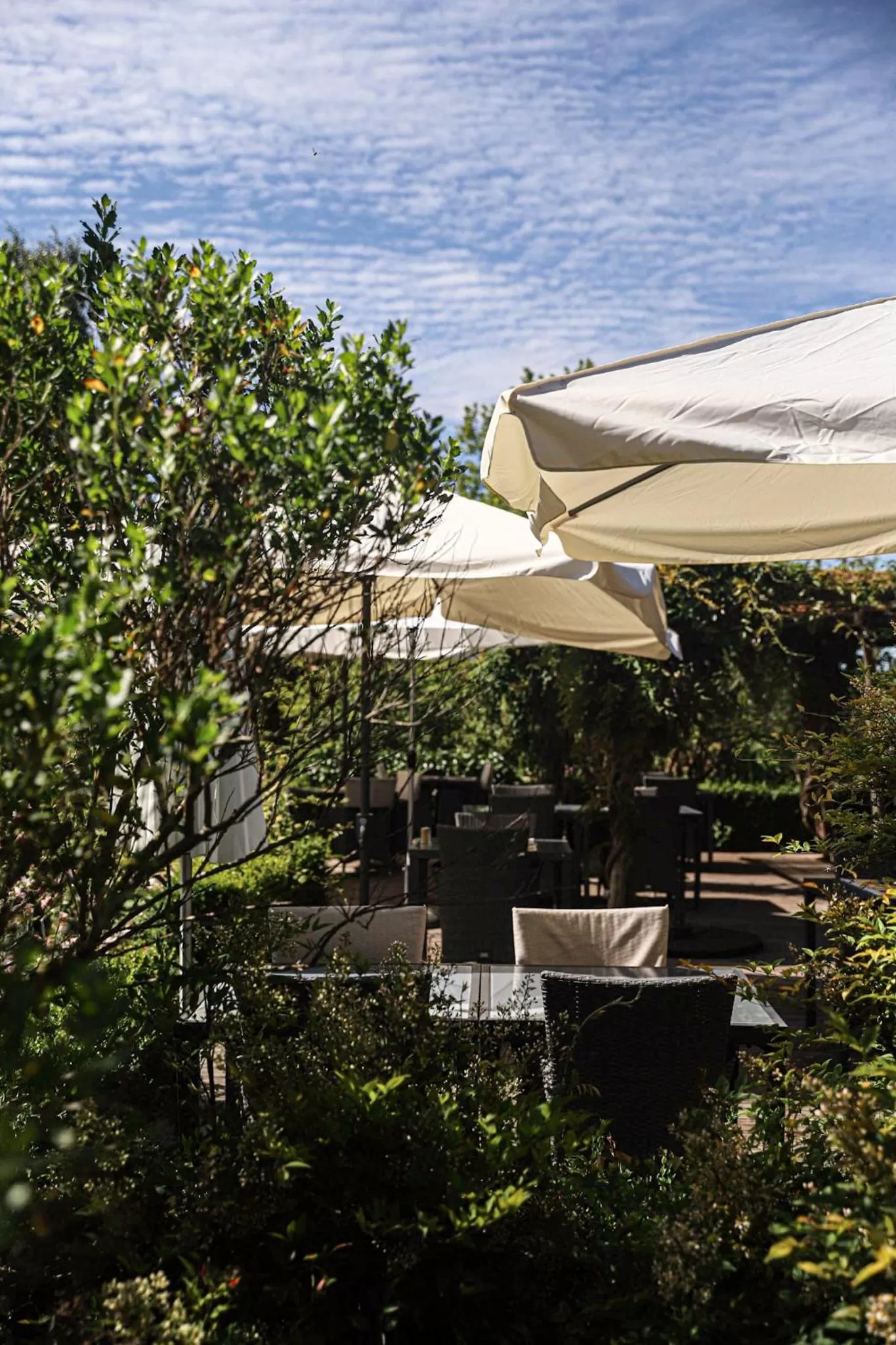 Patio in Domaine de Bellevue, The Originals Relais