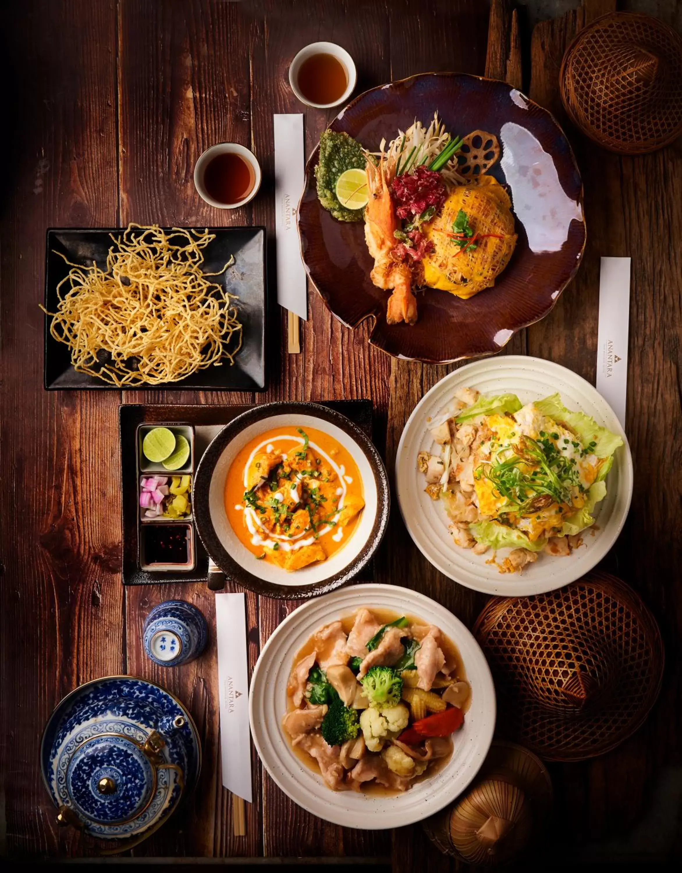 Food close-up, Lunch and Dinner in Anantara Siam Bangkok Hotel