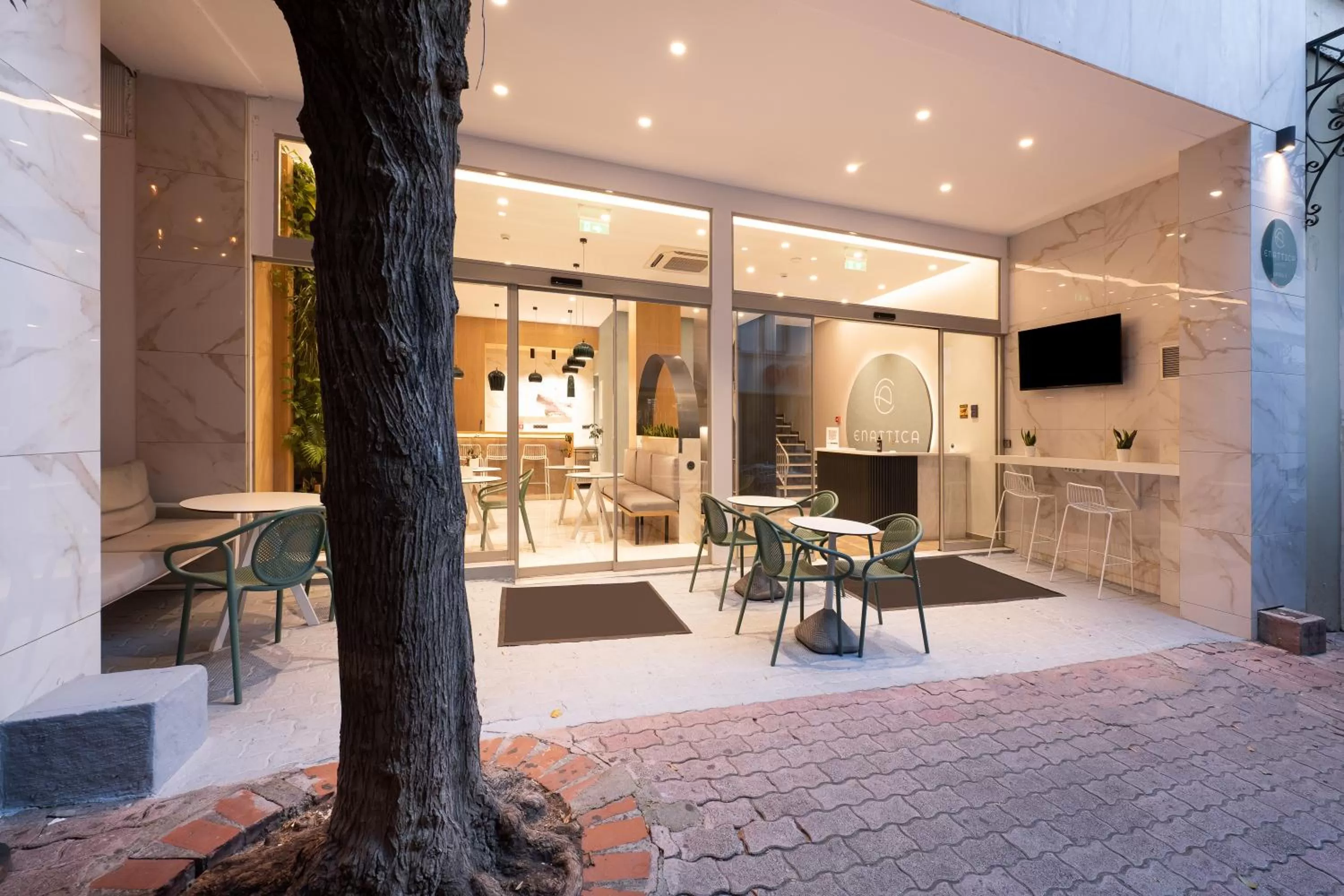 Facade/entrance in Enattica Suites