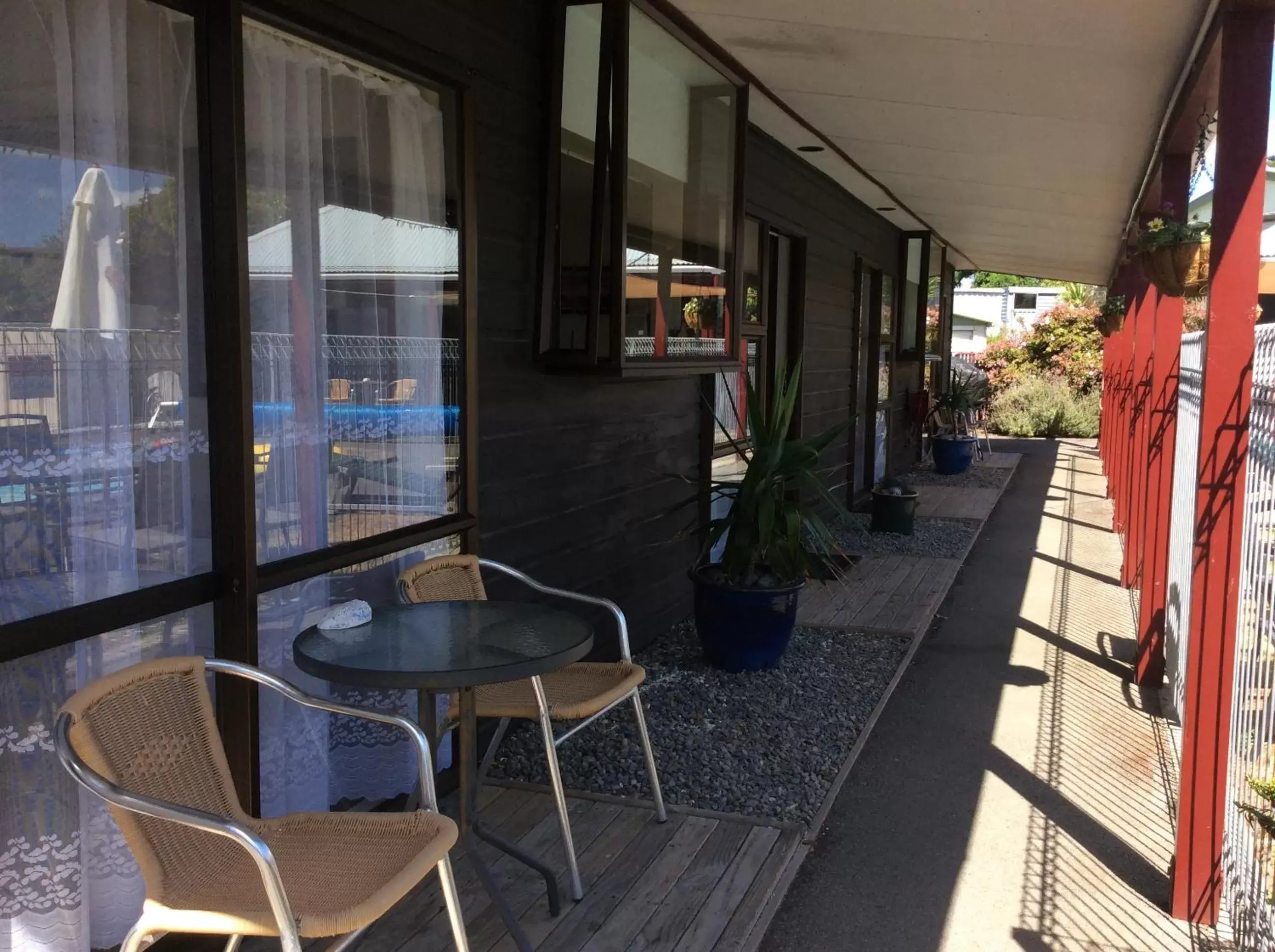 Patio in ASURE Kapiti Court Motel