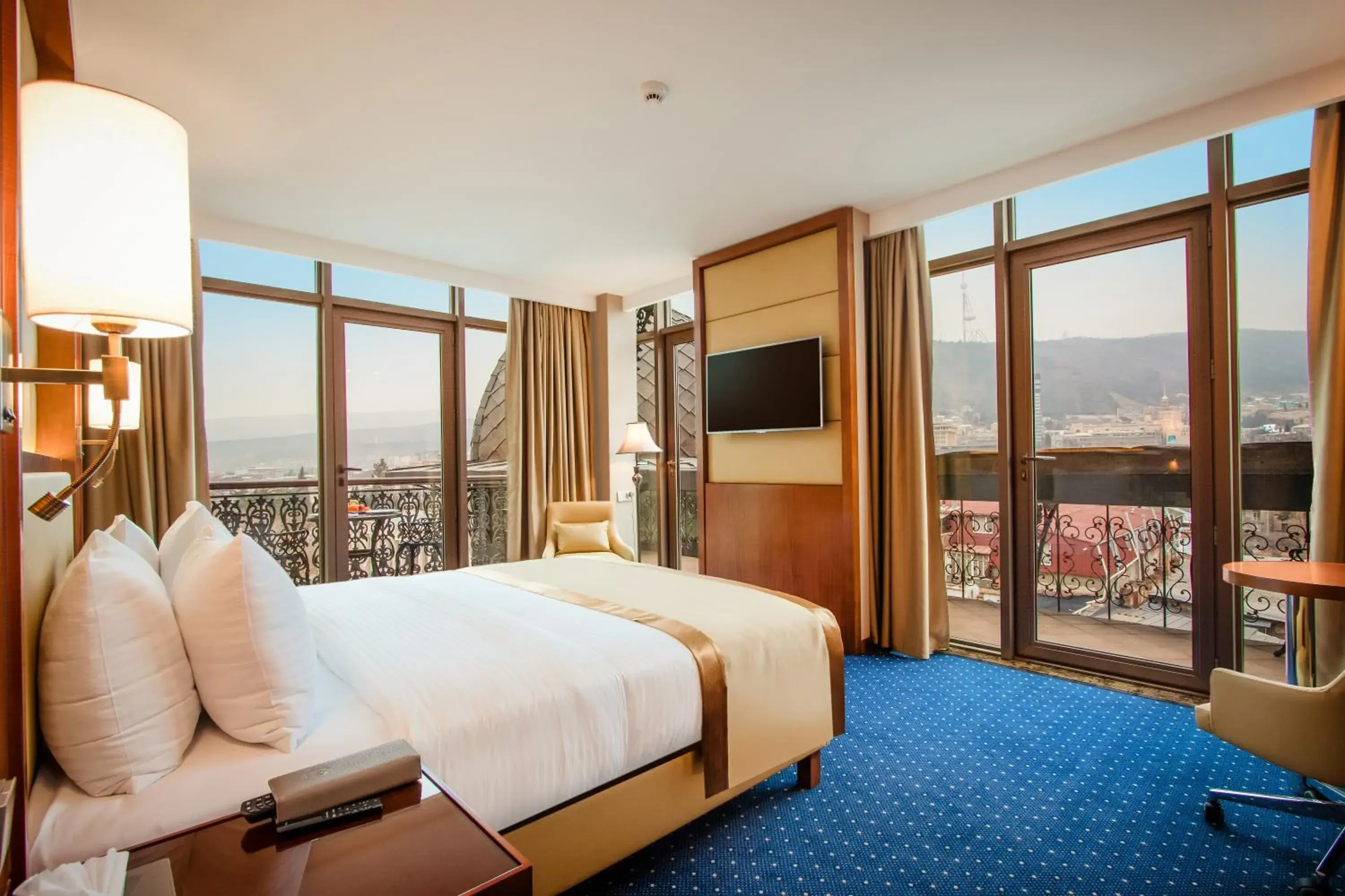 Bedroom, View in New Tiflis Hotel