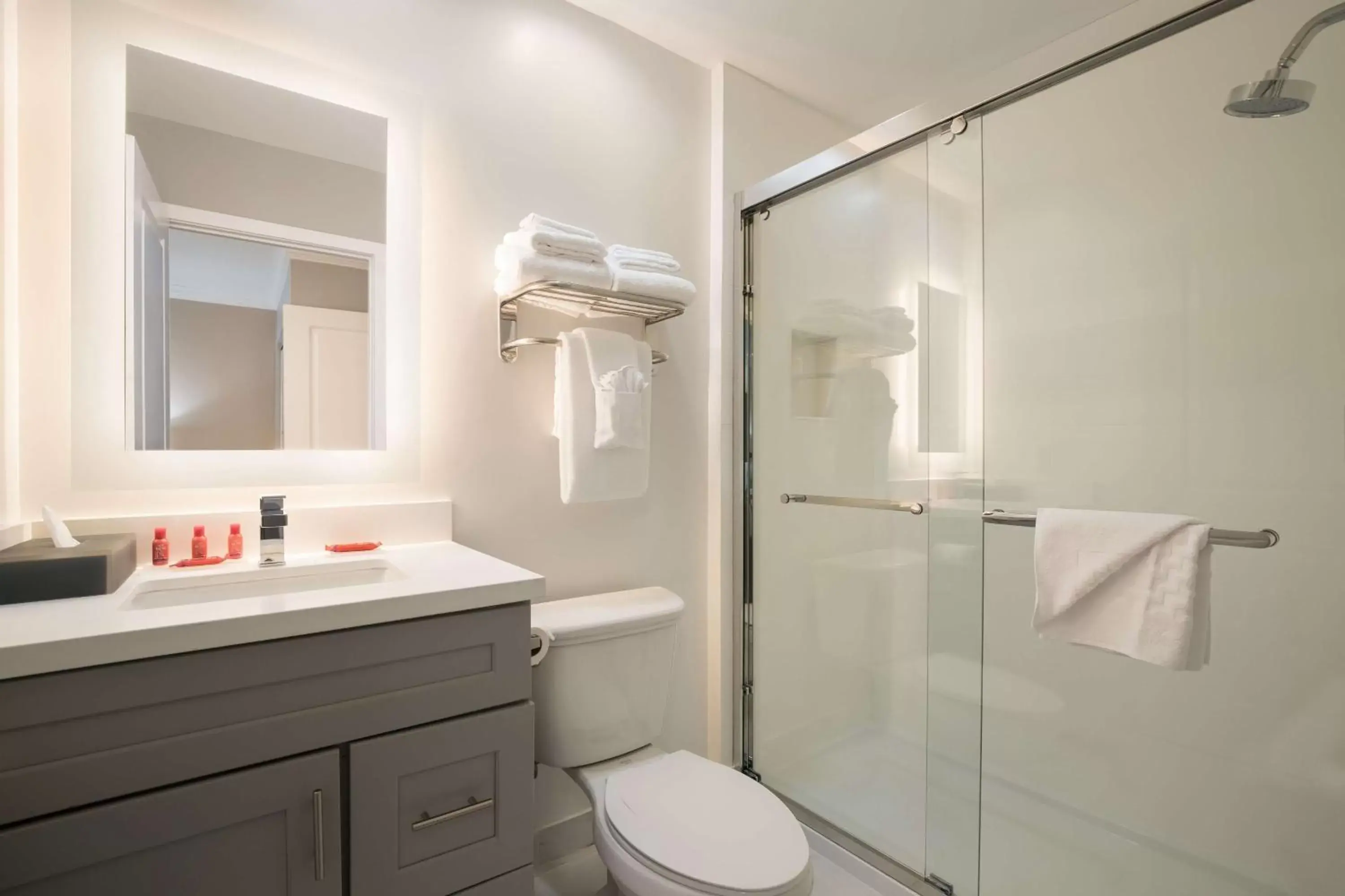 Bathroom in SureStay Plus Hotel by Best Western Upland - Ontario North