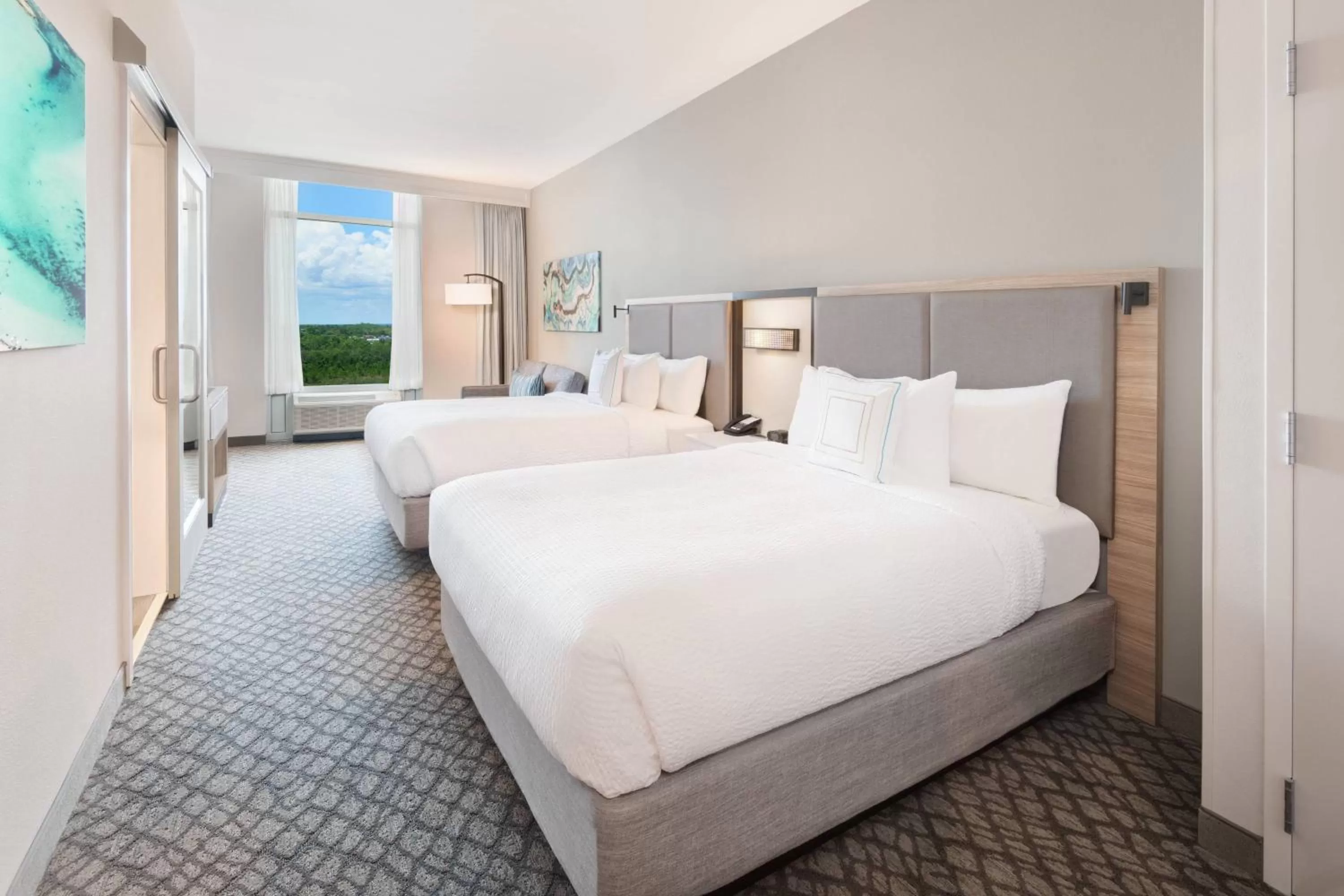 Queen Suite with Inland View and Roll-in Shower - Mobility Accessible in SpringHill Suites by Marriott Panama City Beach Beachfront