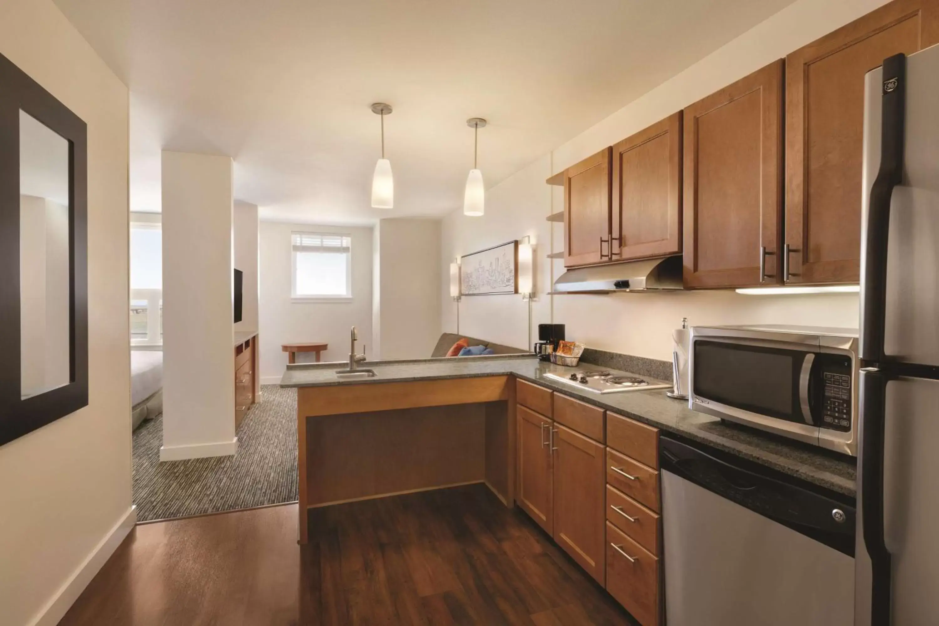 Photo of the whole room, Kitchen/Kitchenette in Hyatt House Denver Airport