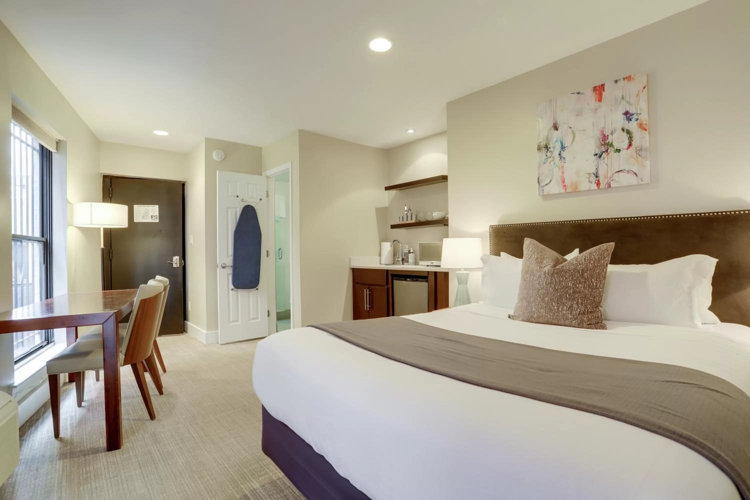 Bed in Sojourn at DuPont Place