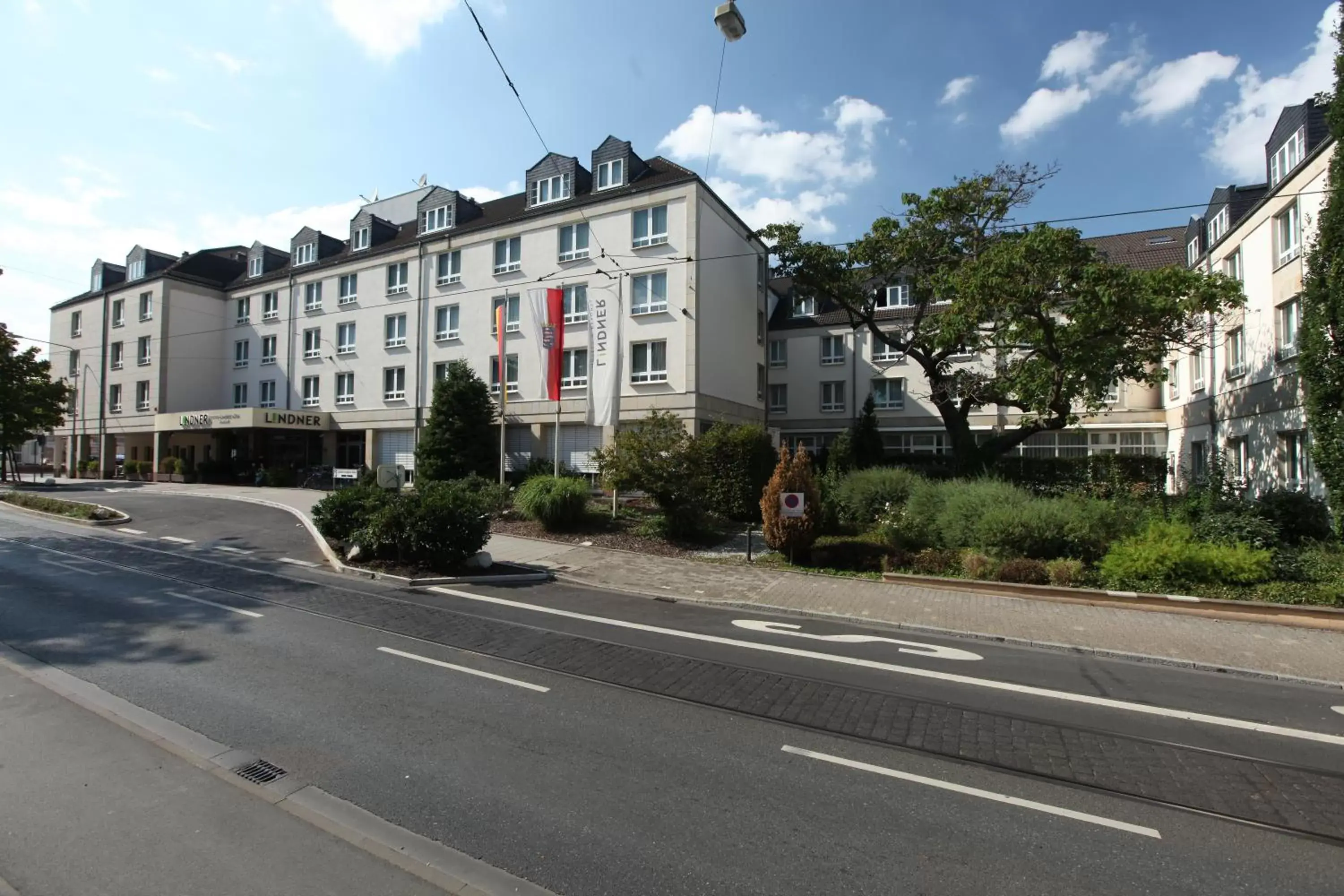 Facade/entrance in Lindner Hotel Frankfurt Hochst, part of JdV by Hyatt