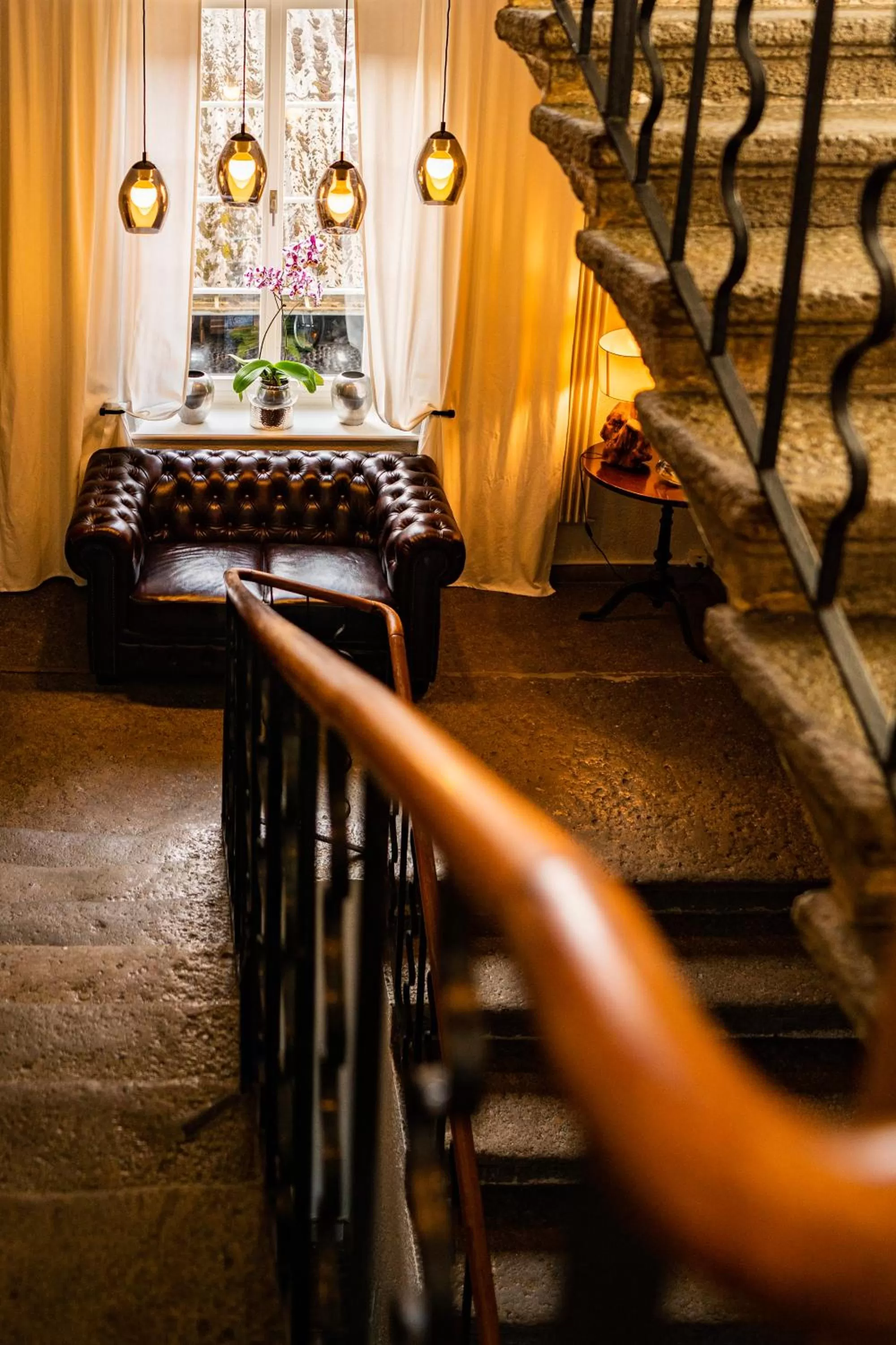 Seating area in Hôtel Restaurant Bellevue