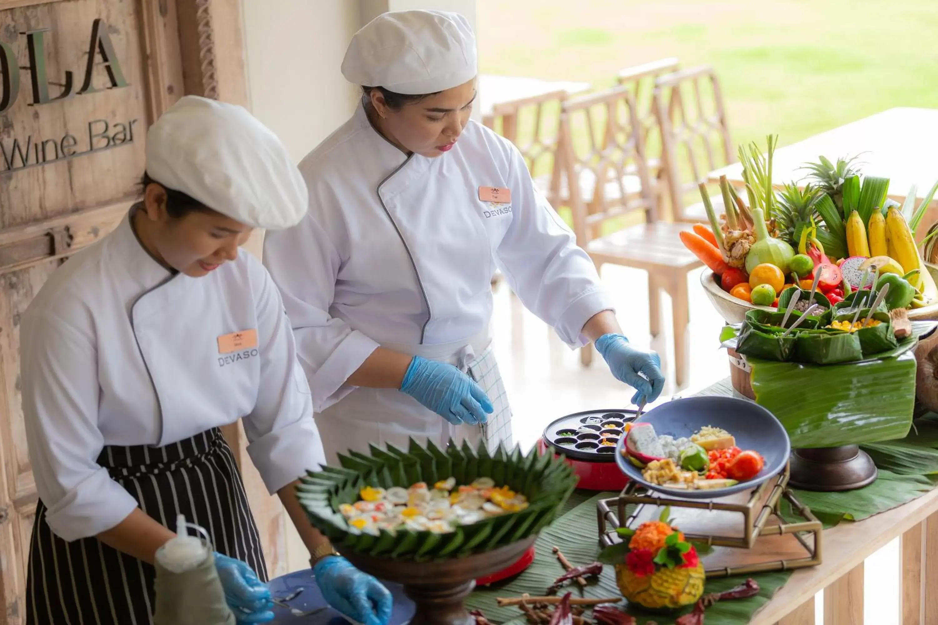 Asian breakfast, Staff in Devasom Khao Lak Beach Resort & Villas