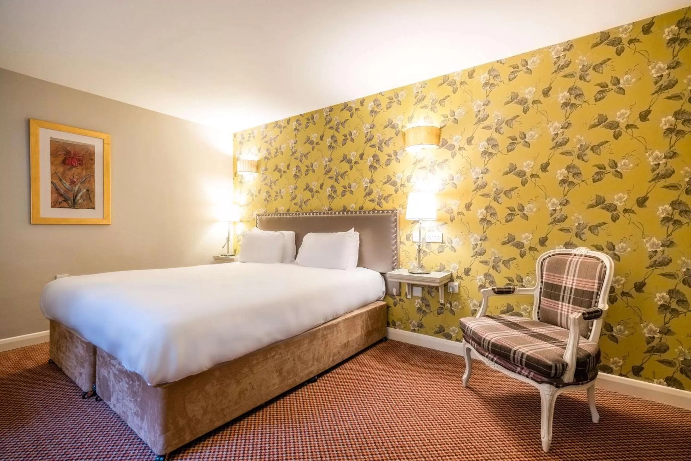 Bed in Makeney Hall Hotel