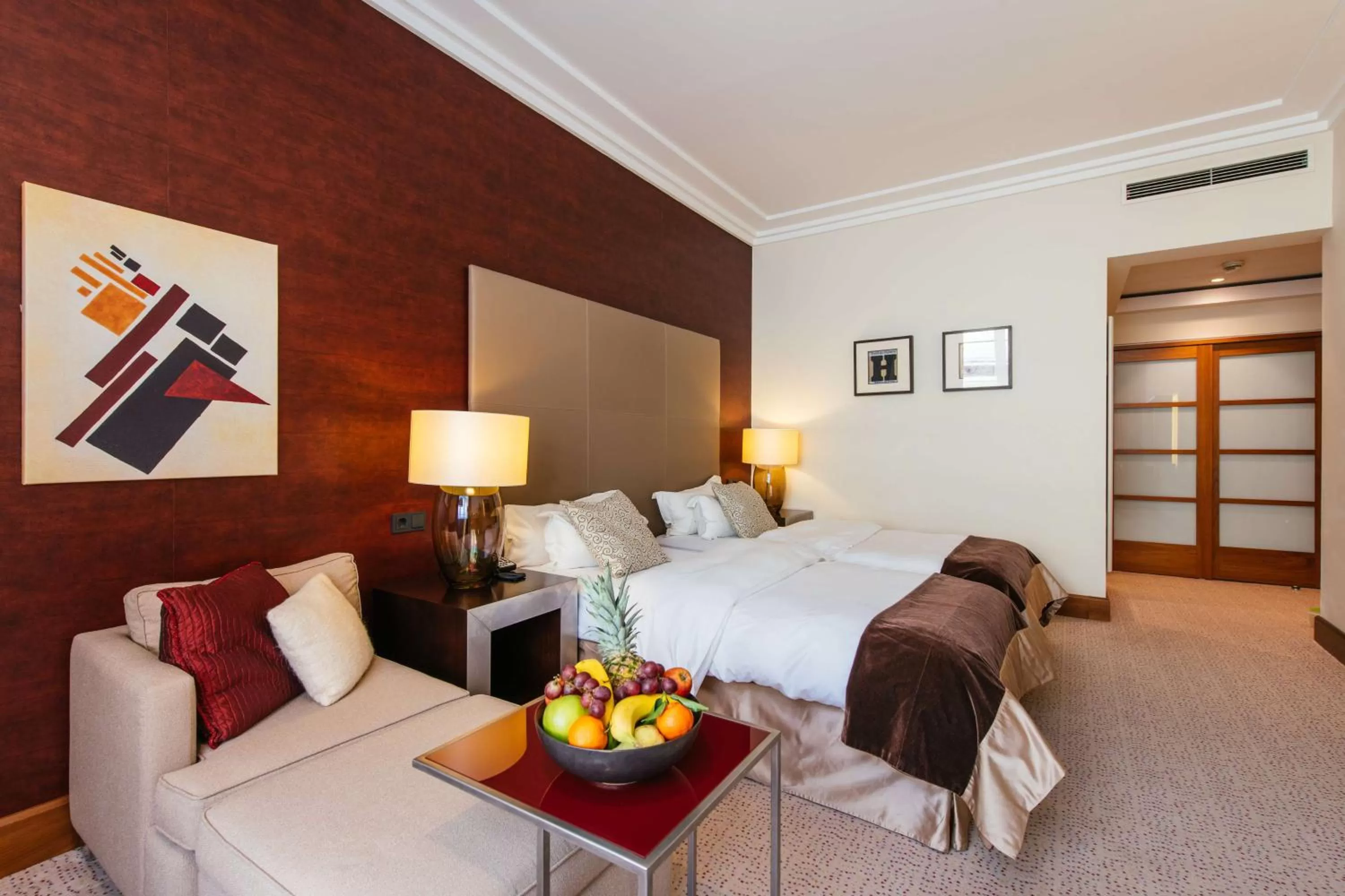 Decorative detail, Bed in Radisson Blu Style Hotel, Vienna