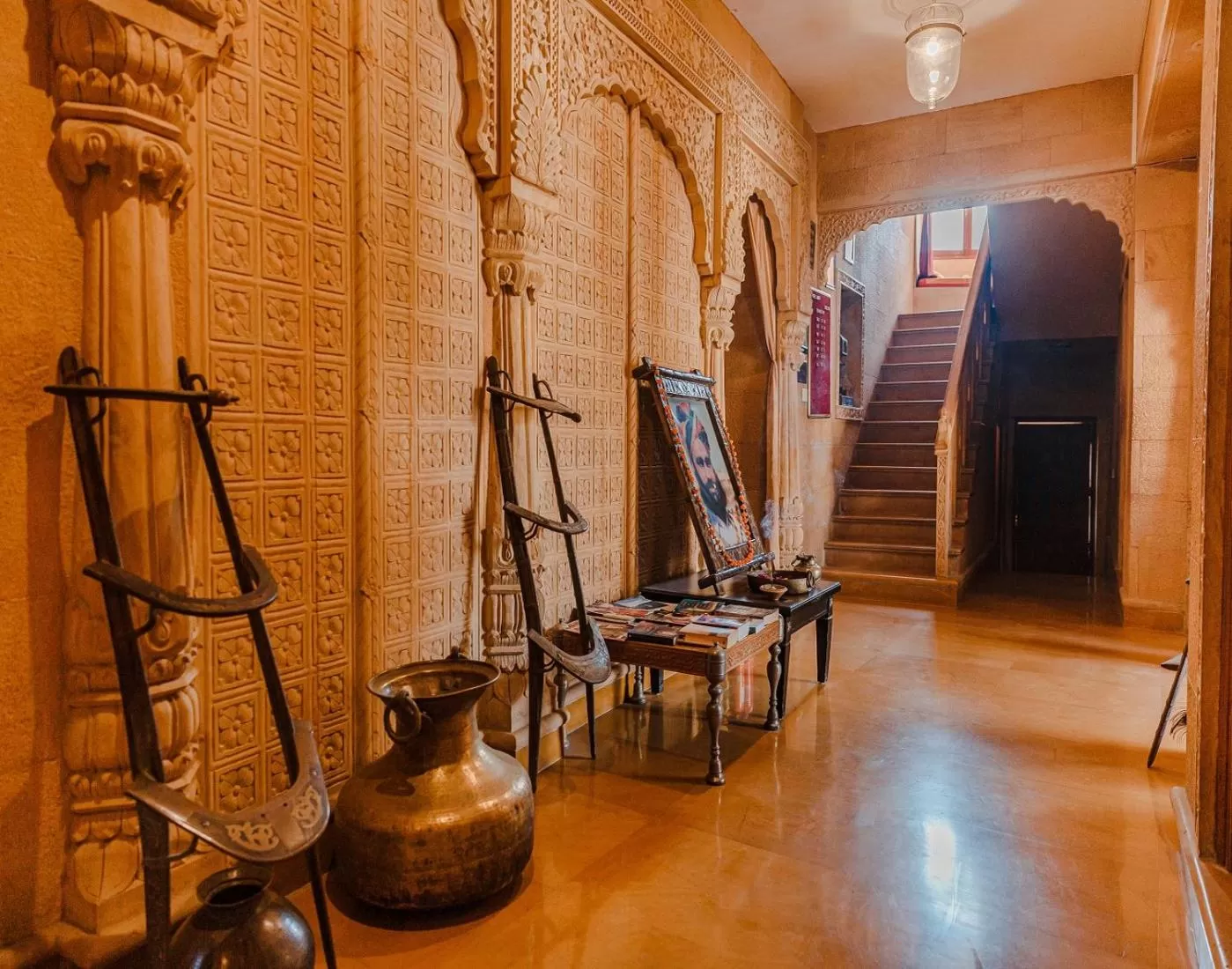 Lobby or reception in Hotel Lal Garh Fort And Palace