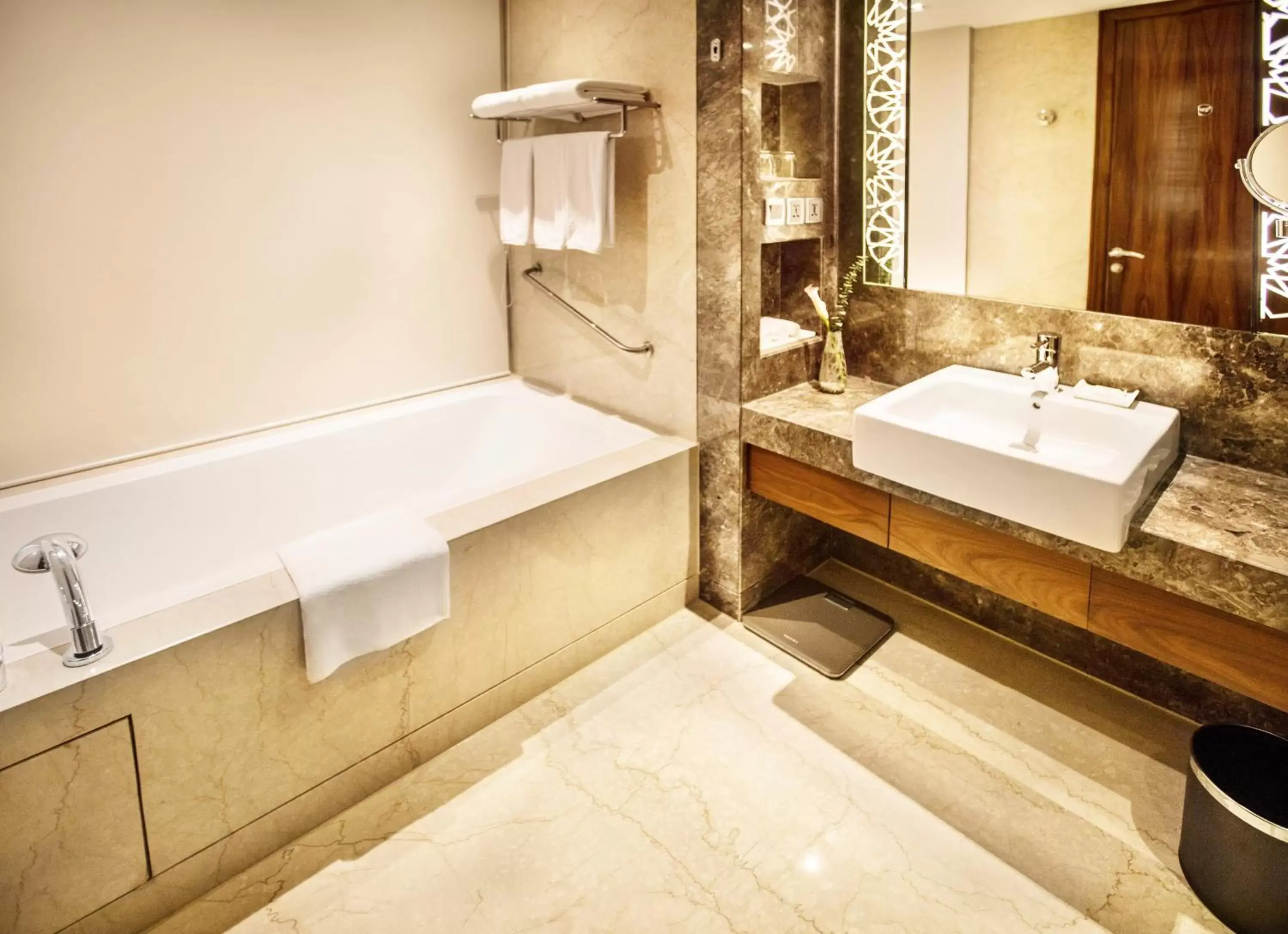 Bathroom in Crowne Plaza New Delhi Rohini, an IHG Hotel