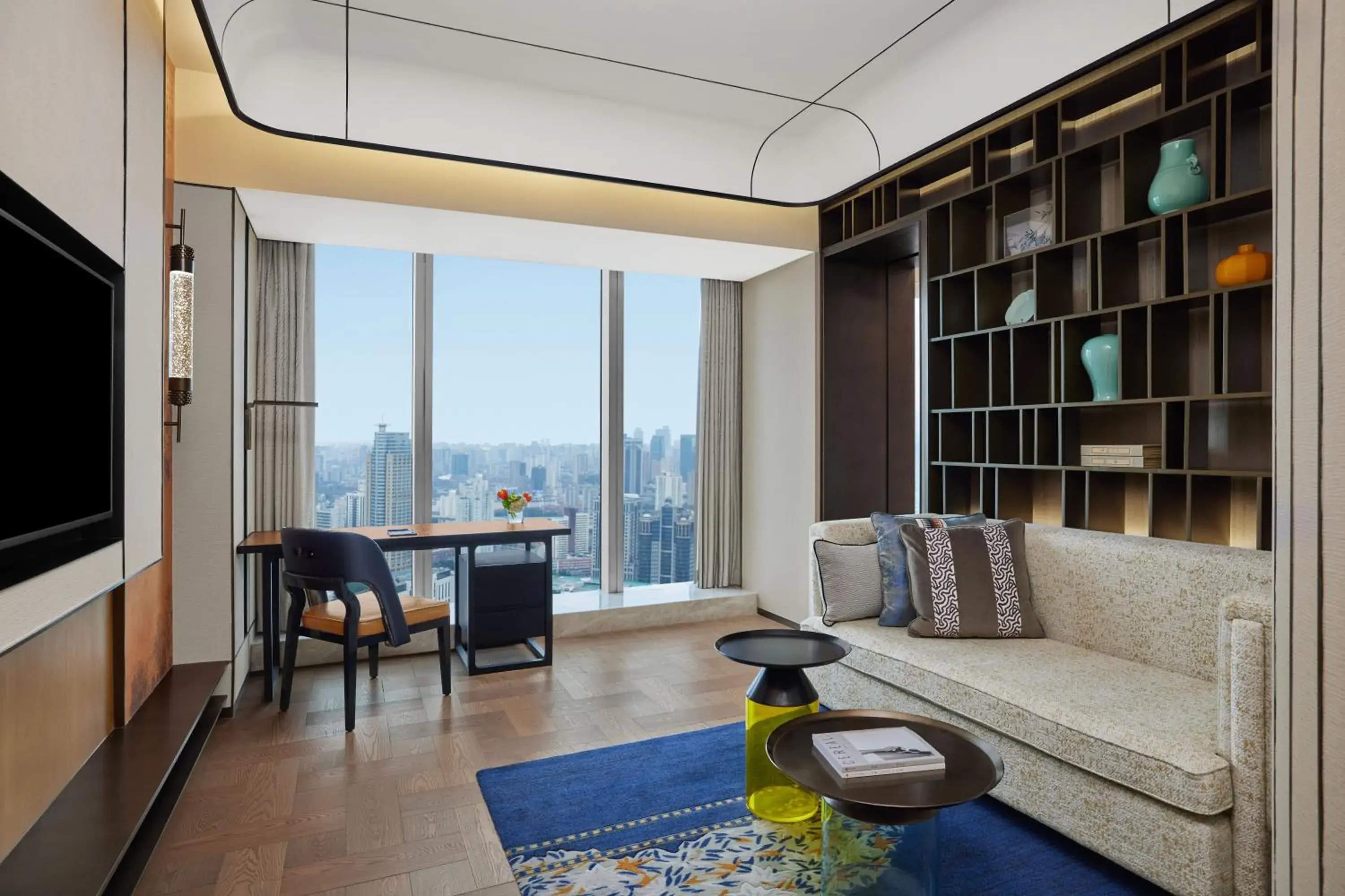 Living room, Seating Area in Conrad By Hilton Shanghai