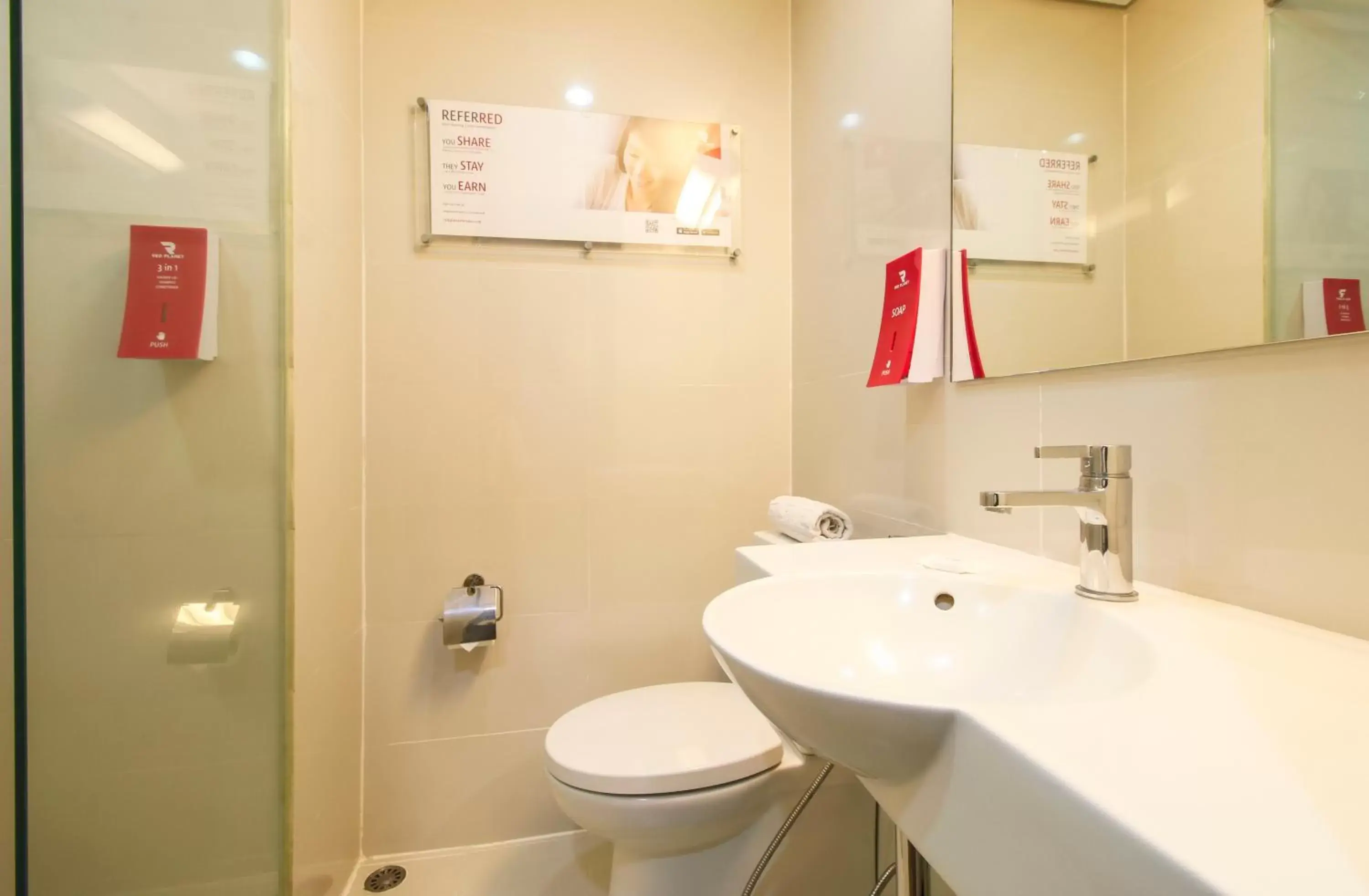 Toilet, Bathroom in Red Planet Ortigas