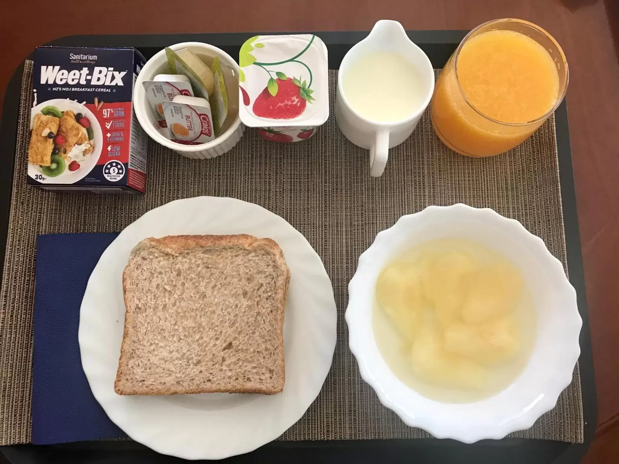 Continental breakfast in Tudor Lodge Motel