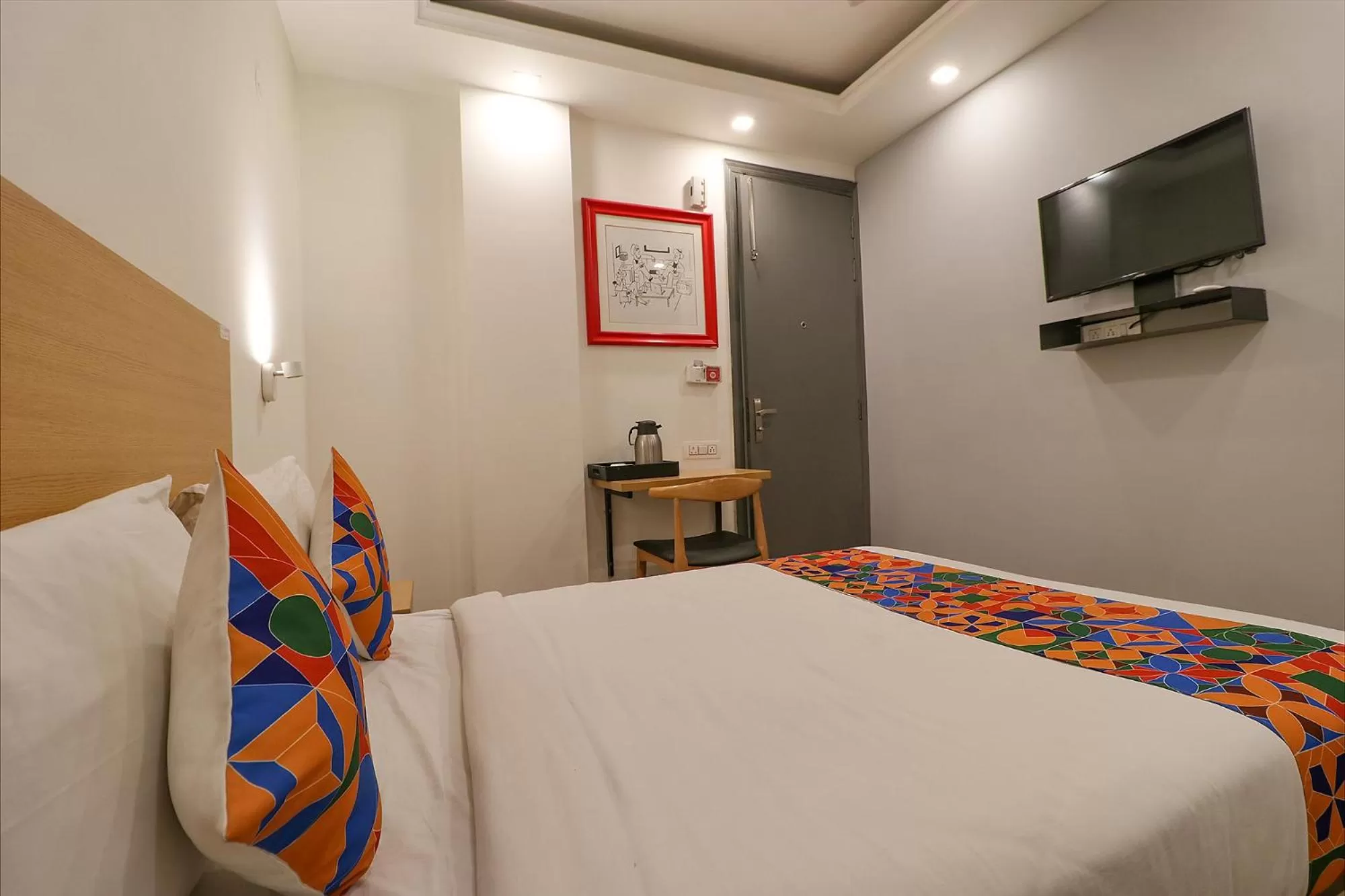 TV and multimedia, Bed in FabHotel The Chaitanyas Rohini sec 18