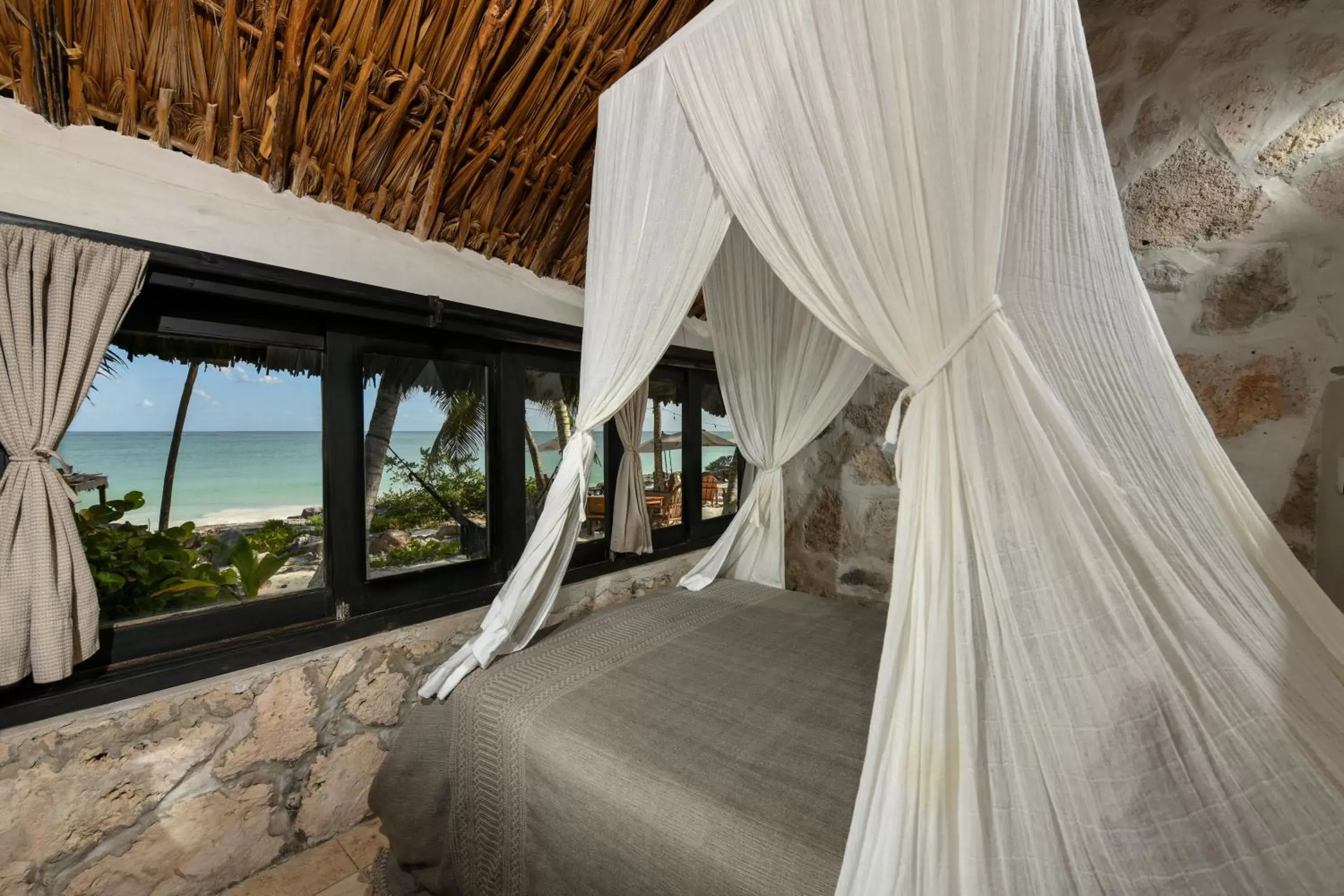 Ocean View Queen Bed Bungalow in Diamante K - Inside Tulum National Park