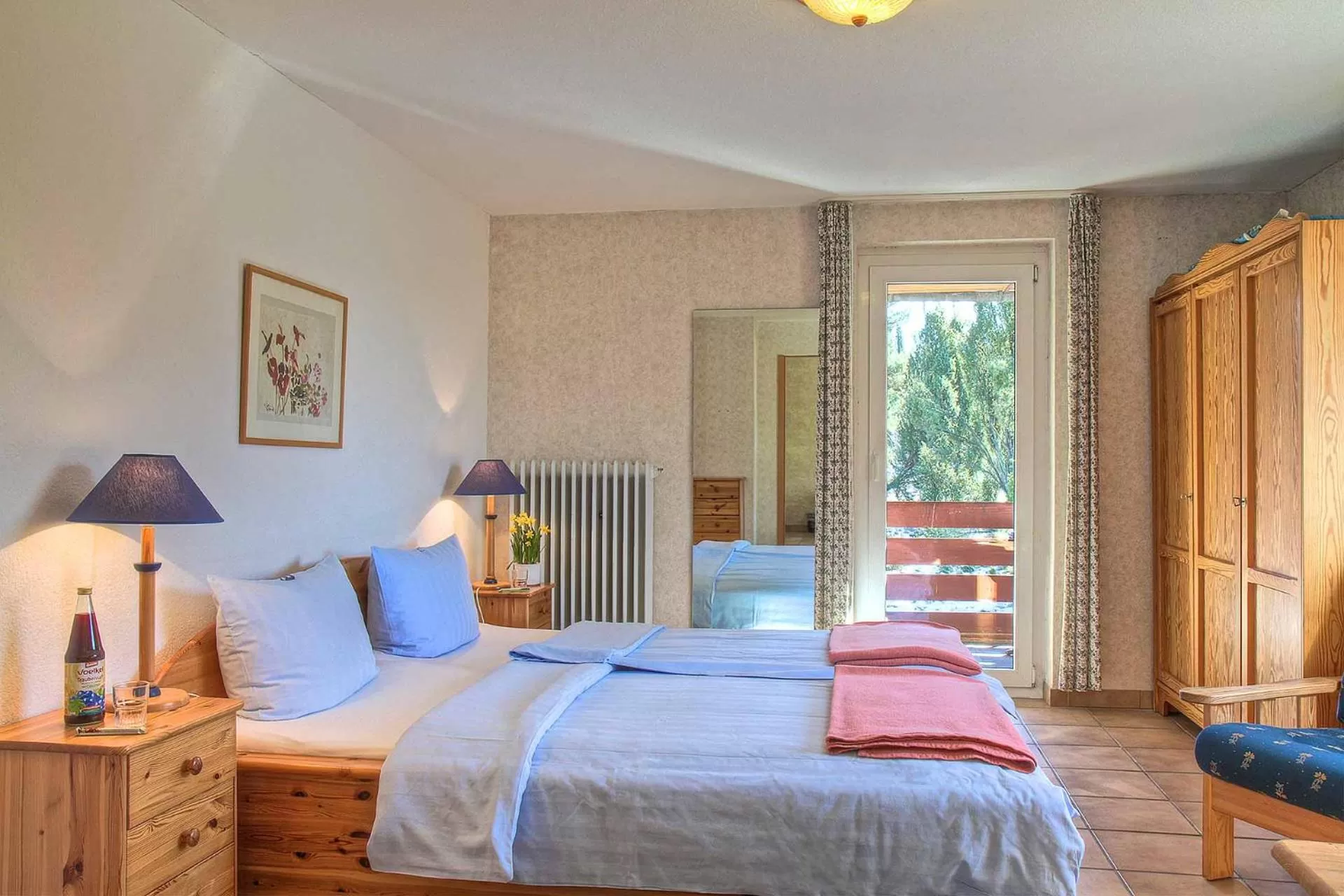 Bed in Biohotel Spöktal