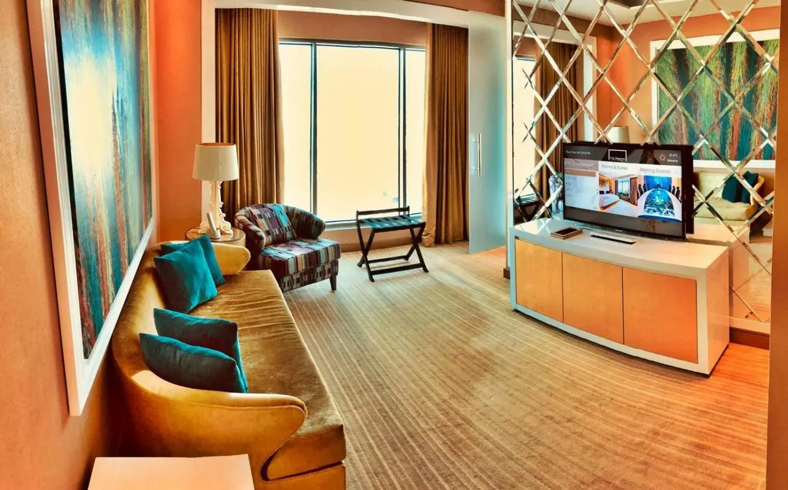 Living room, TV/Entertainment Center in The Domain Bahrain Hotel and Spa - Adults Friendly 16 Years Plus
