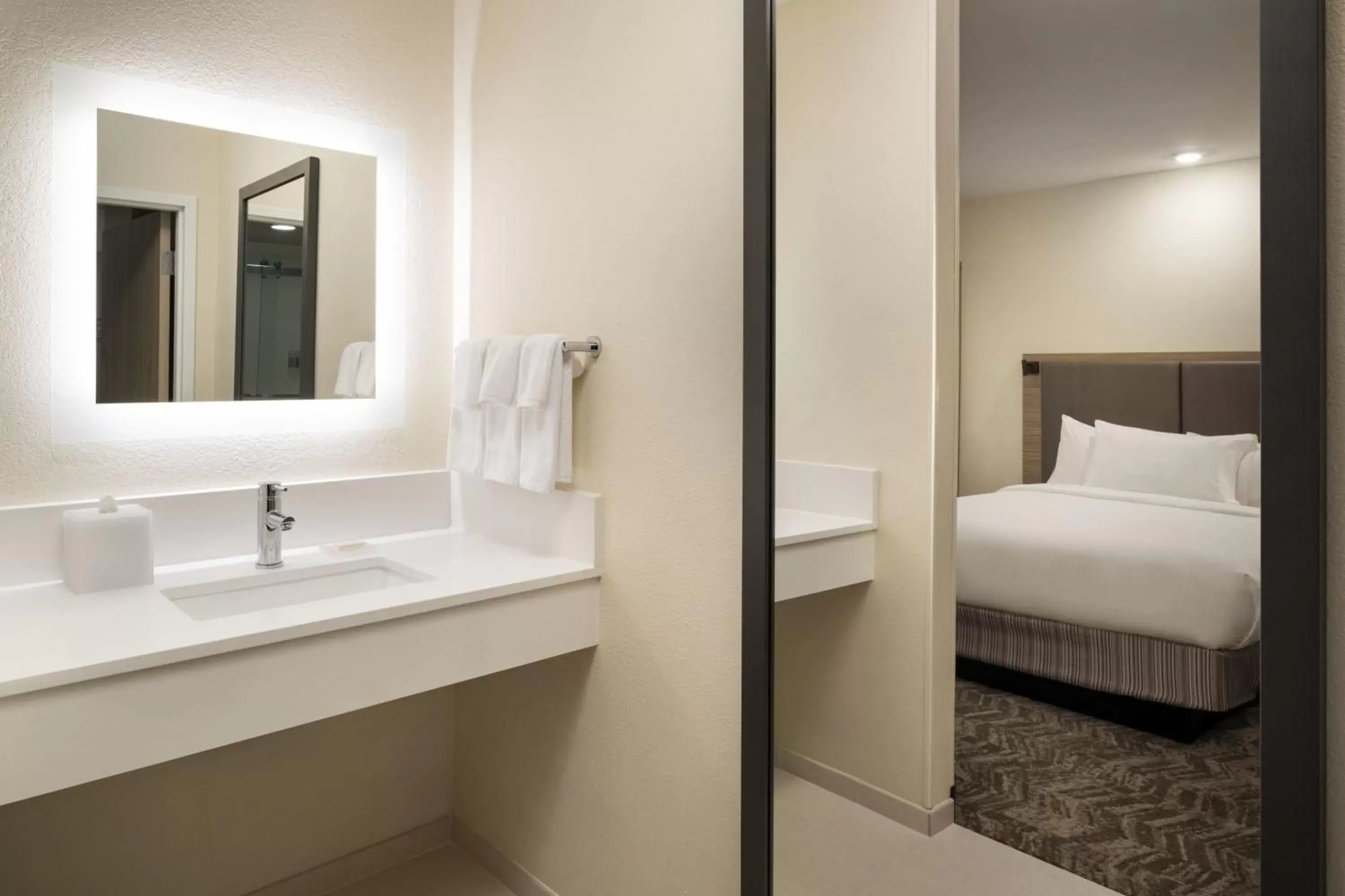 Bathroom in SpringHill Suites Fort Worth University
