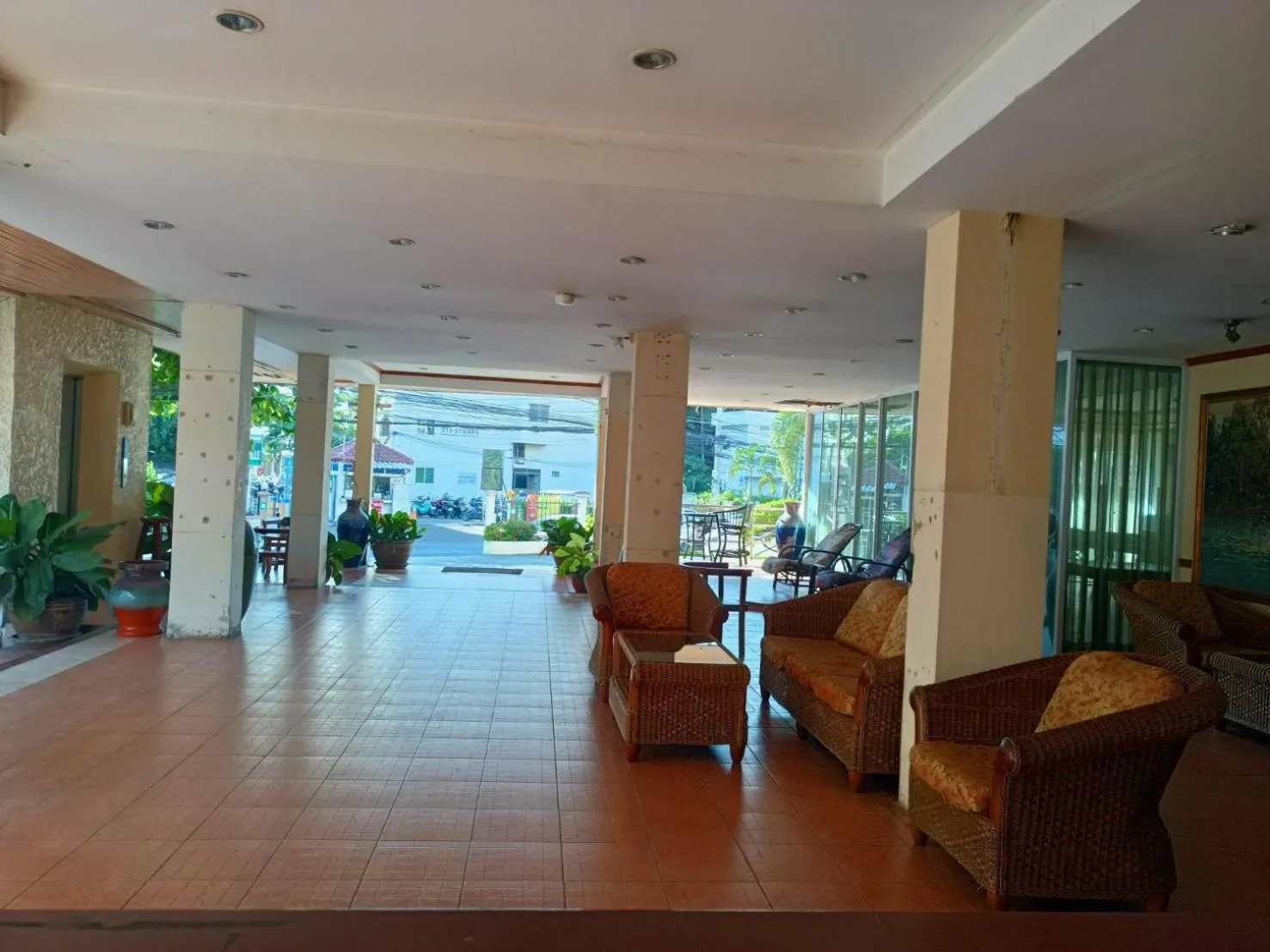 Seating area in Shagwell Mansions