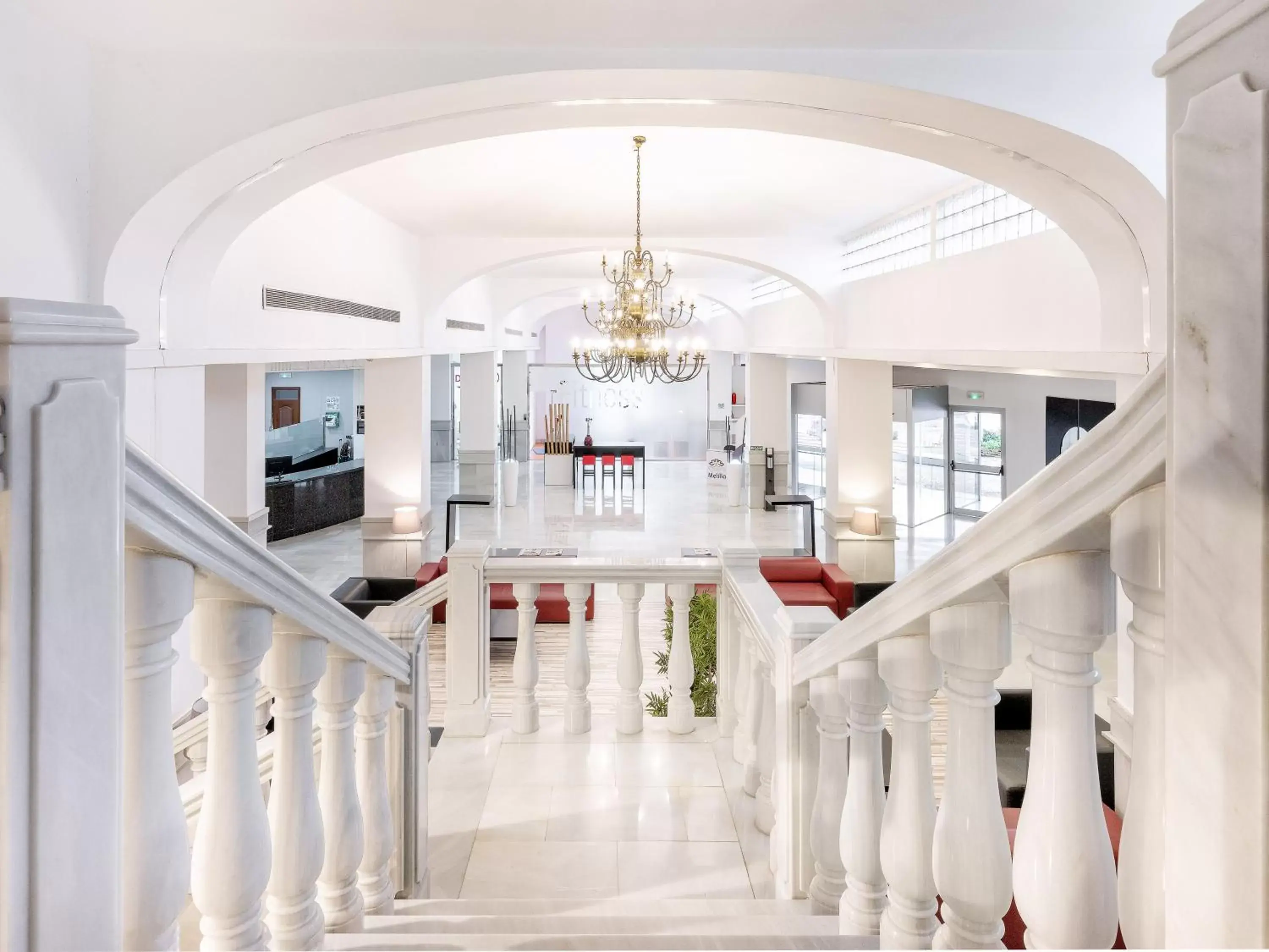 Lobby or reception, Banquet Facilities in Hotel Melilla Puerto, Affiliated by Meliá