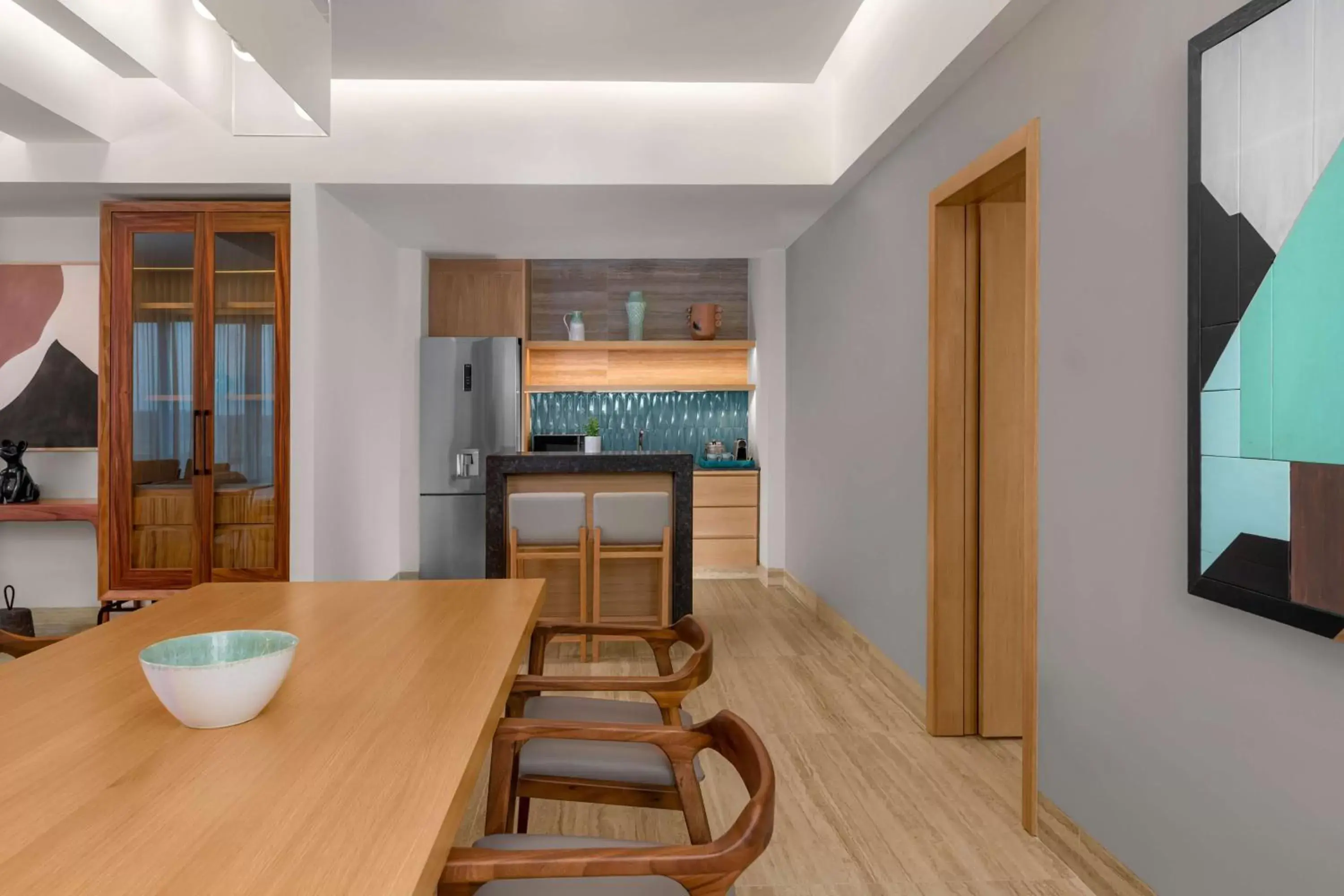 Living room, Kitchen/Kitchenette in Hilton Tulum Riviera Maya All-Inclusive Resort