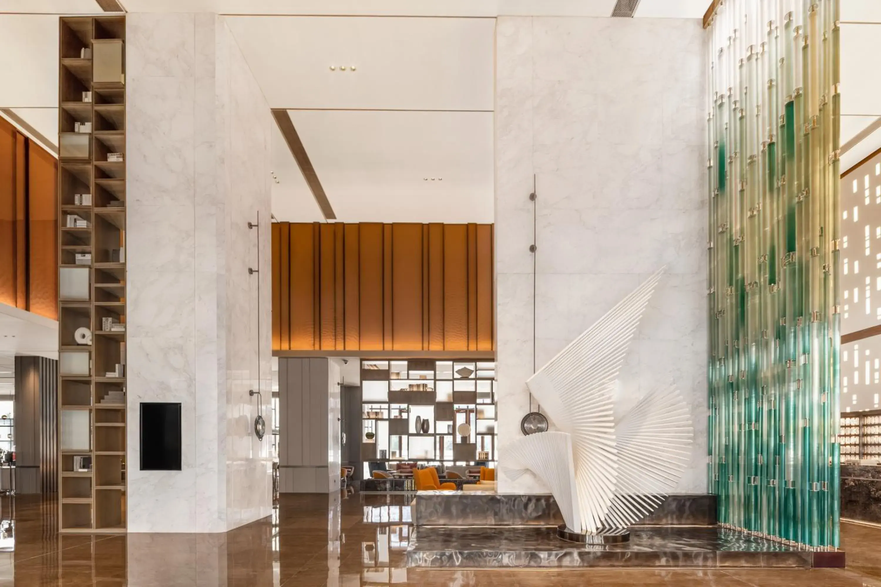 Lobby or reception in Crowne Plaza Qingdao Jinshui by IHG Lobby or reception in Crowne Plaza Qingdao Jinshui by IHG