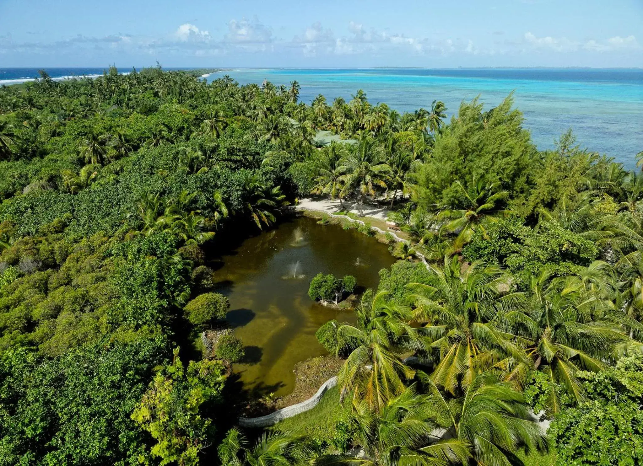 View (from property/room), Bird's-eye View in Canareef Resort Maldives