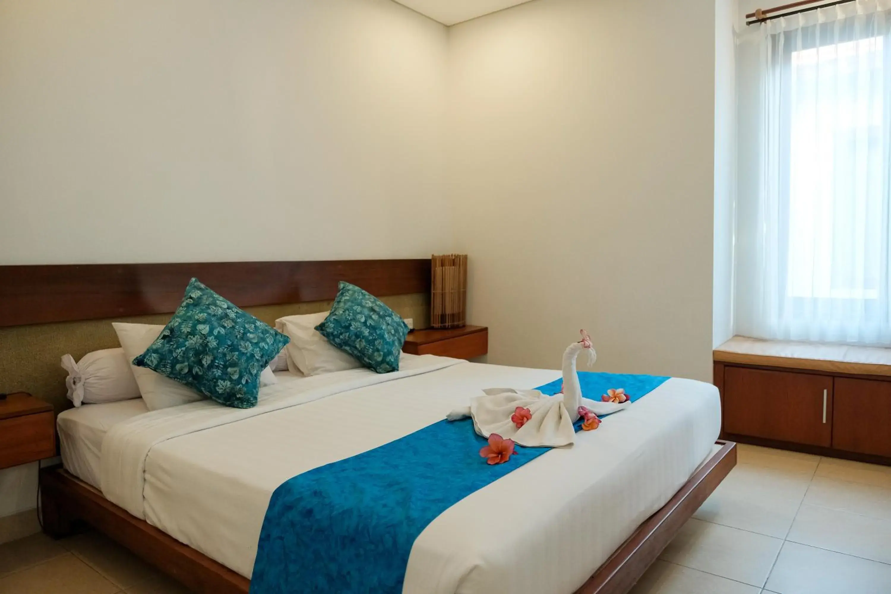 Bed in Semarandana Bedrooms and Pool