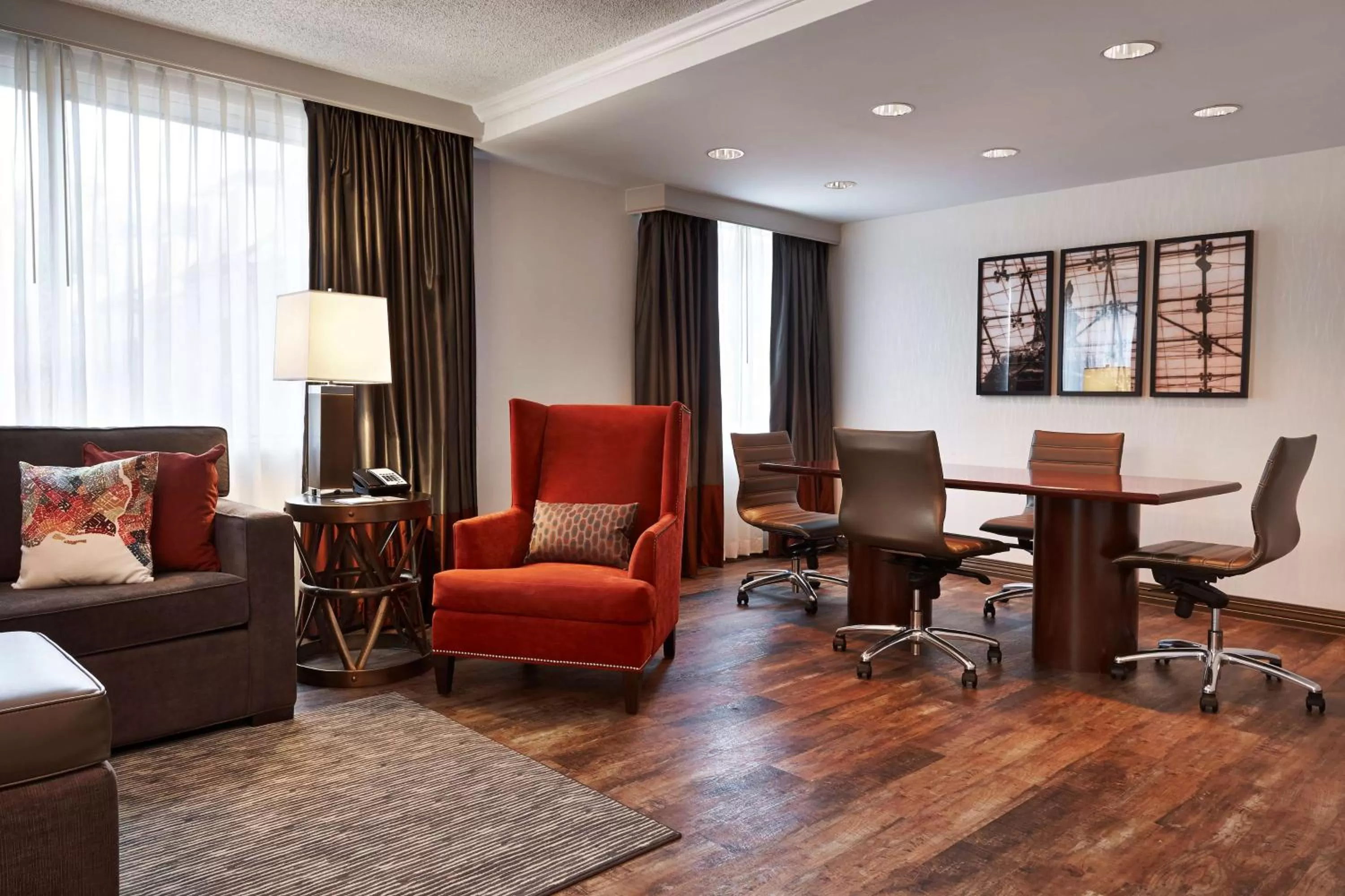 Living room in Embassy Suites by Hilton Washington DC Chevy Chase Pavilion