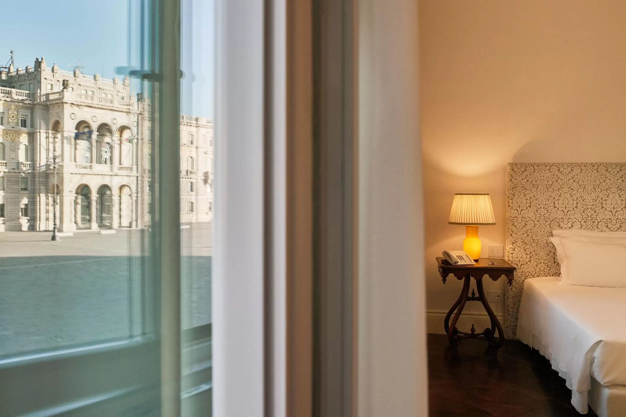 Decorative detail, Bed in Grand Hotel Duchi d'Aosta