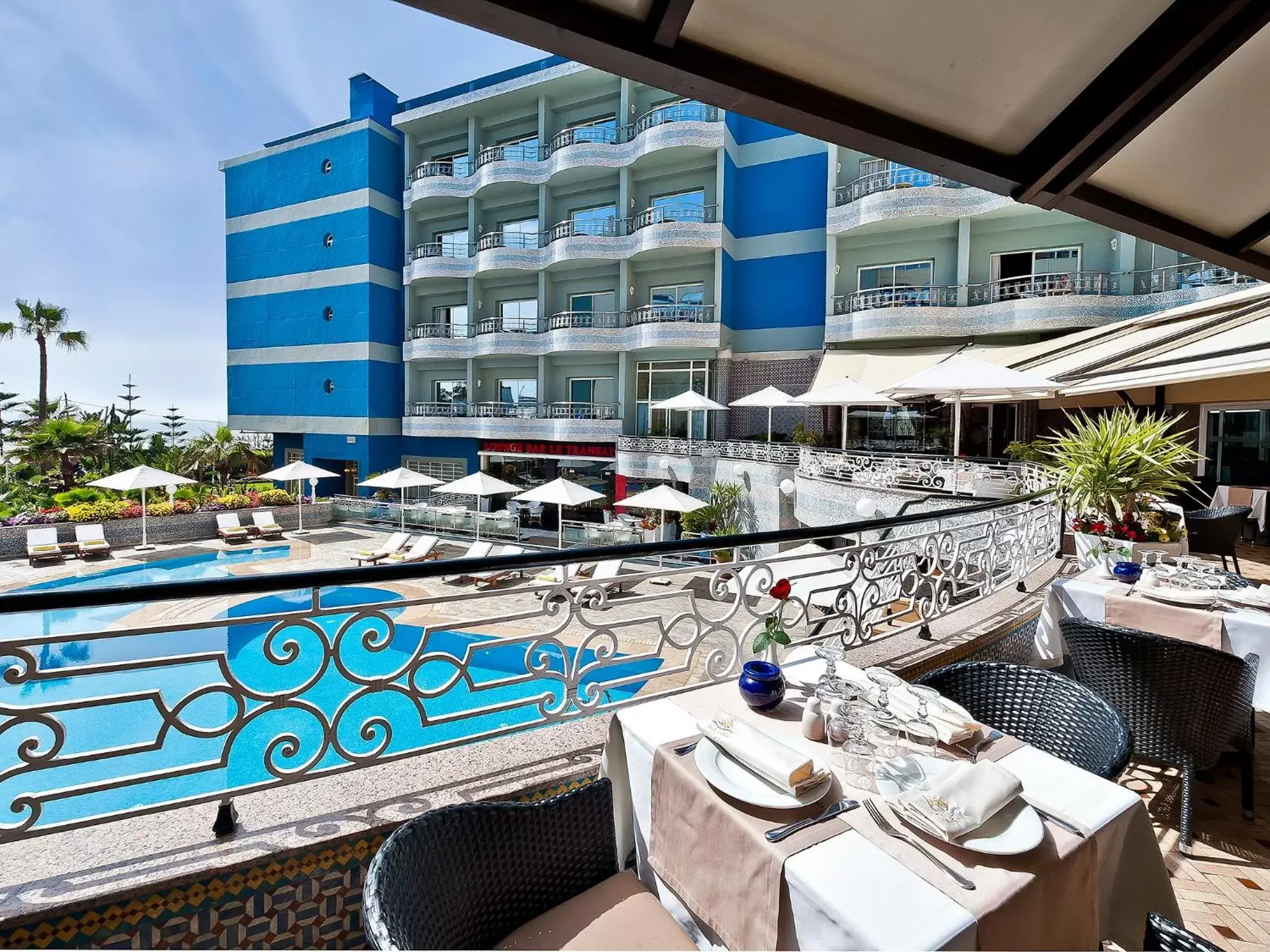 Patio in Hôtel Club Val d'Anfa Casablanca Ocean view