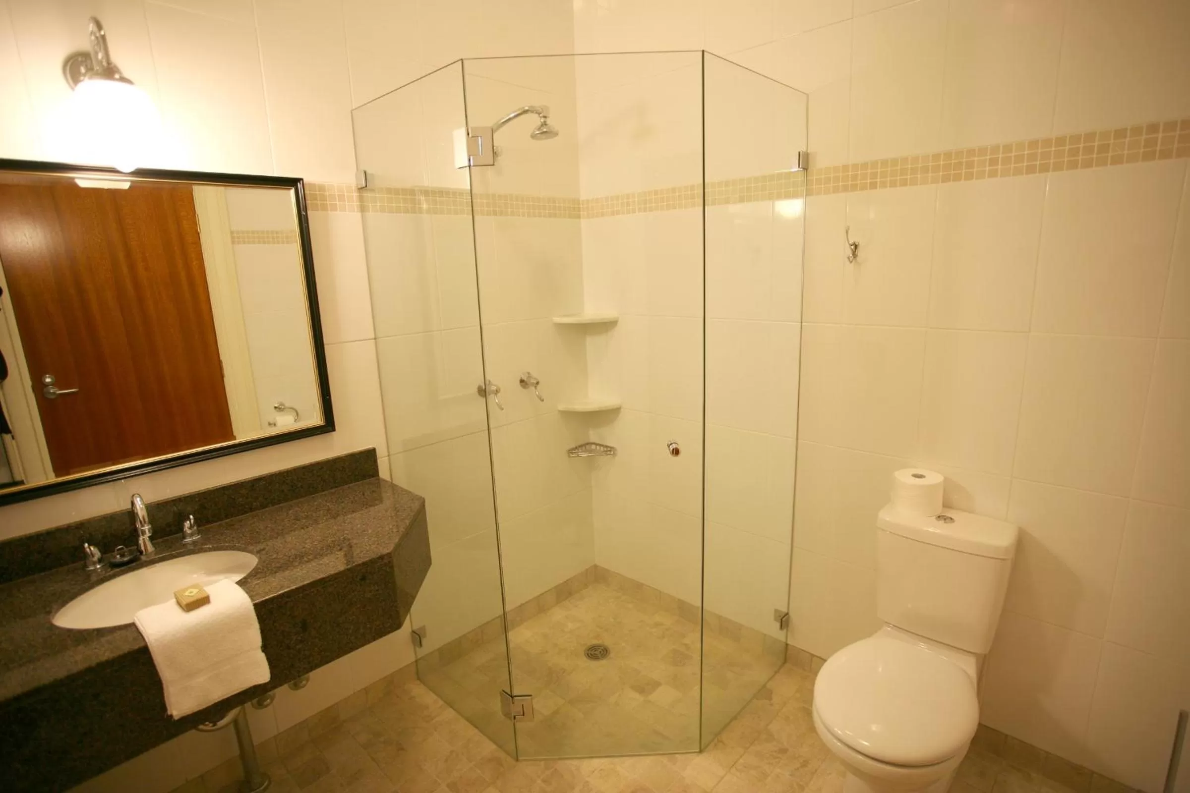 Shower in Darcy's Hotel