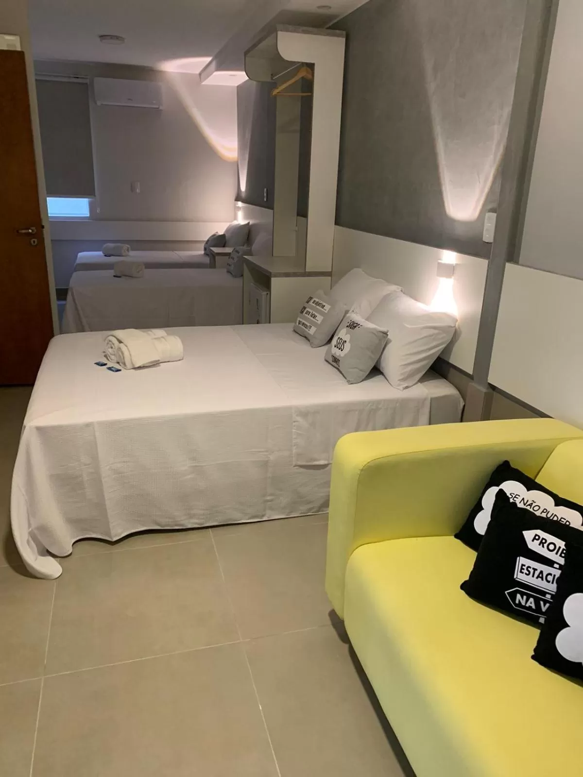 Bed in Hotel Dois Irmãos