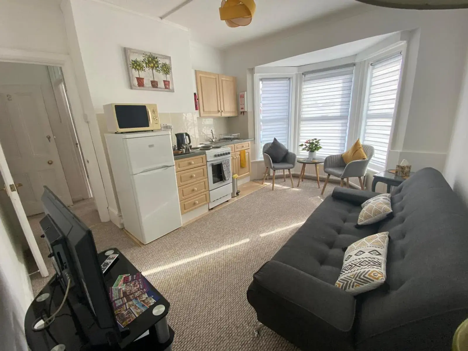 Living room, Seating Area in Penhale Holiday Flats