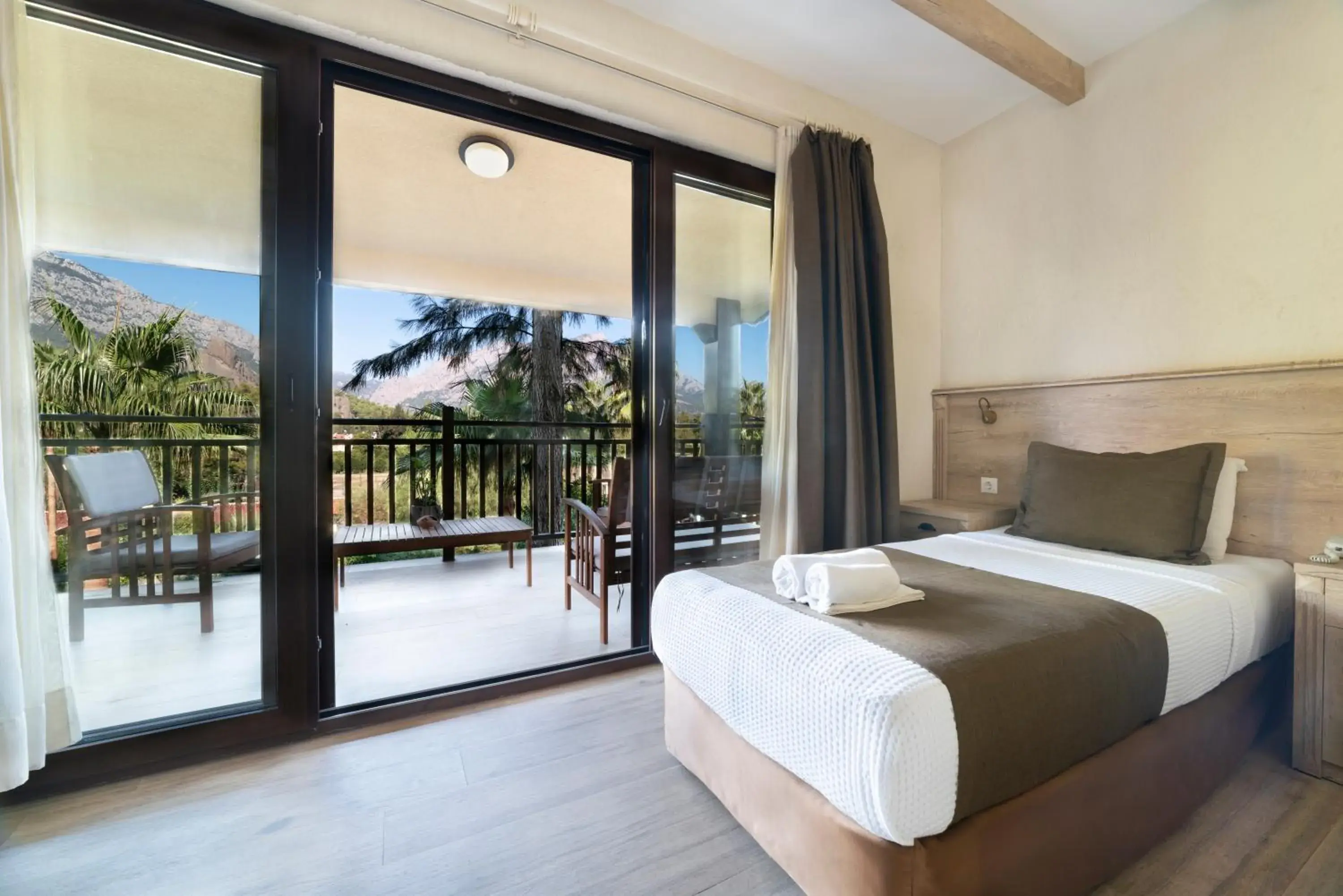 Balcony/Terrace, Bed in Beso Hotel Berke Ranch&Nature Balcony/Terrace, Bed in Beso Hotel Berke Ranch&Nature