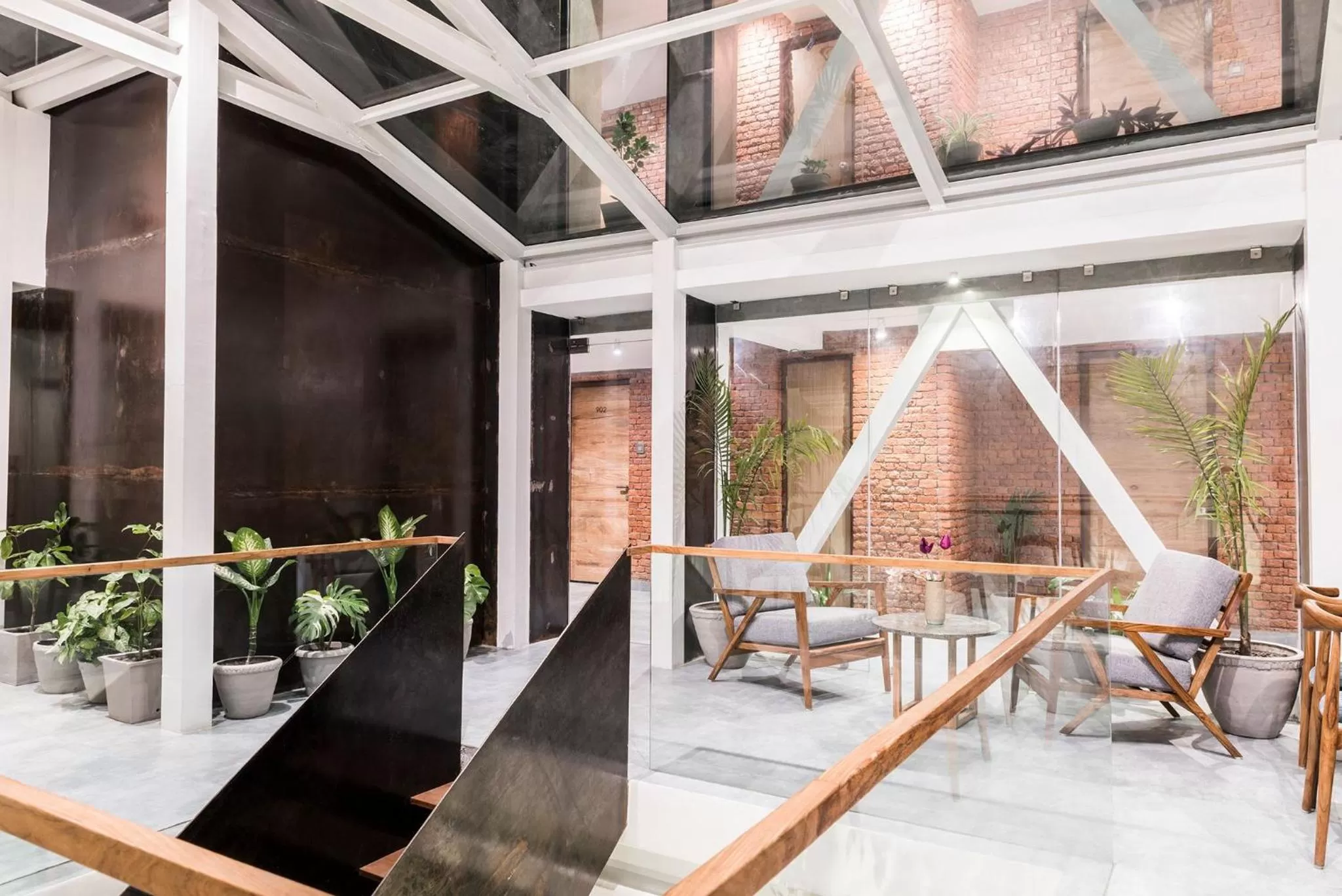 Seating area in 9ine Thamel Hotel