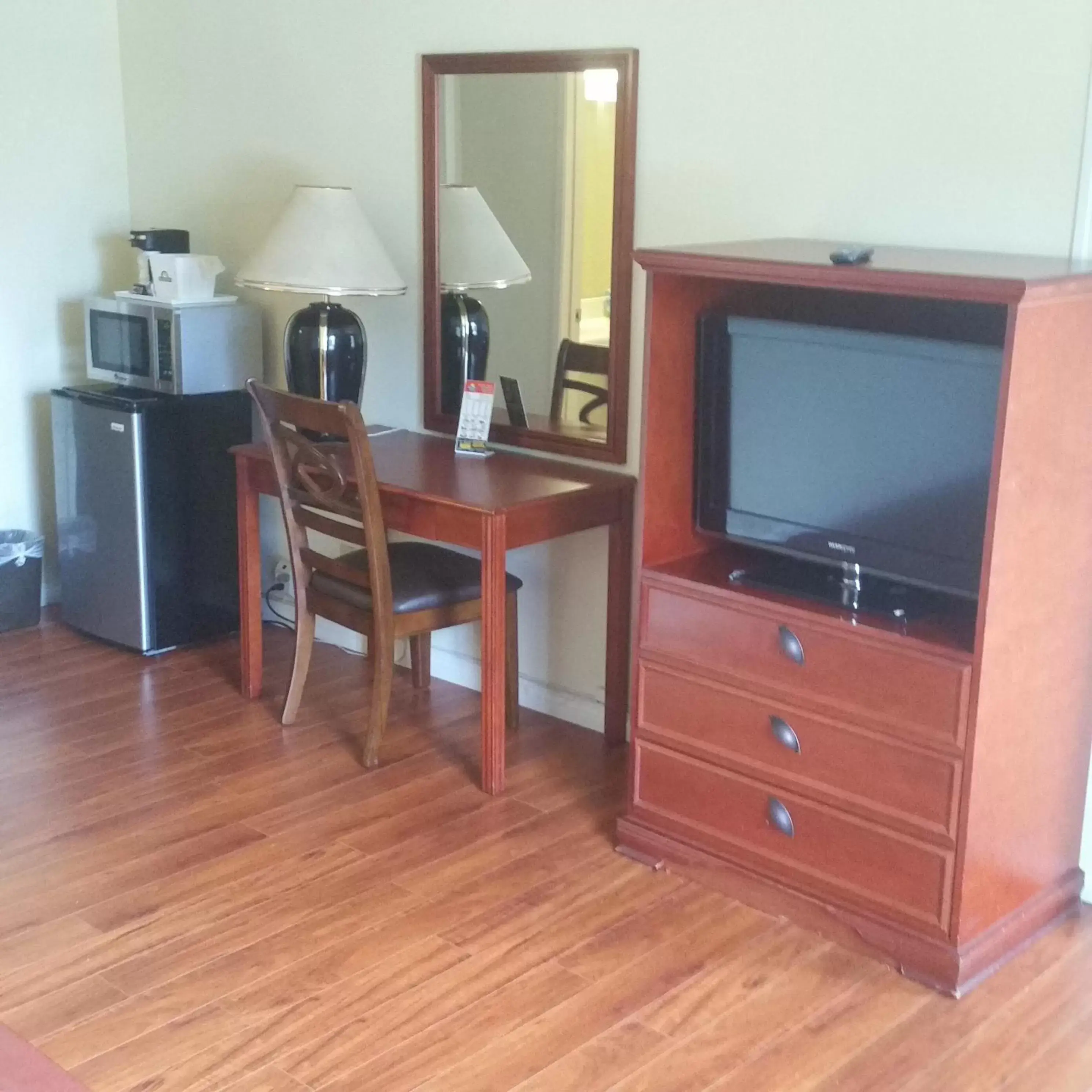 Decorative detail, TV/Entertainment Center in Days Inn by Wyndham Orange Anaheim