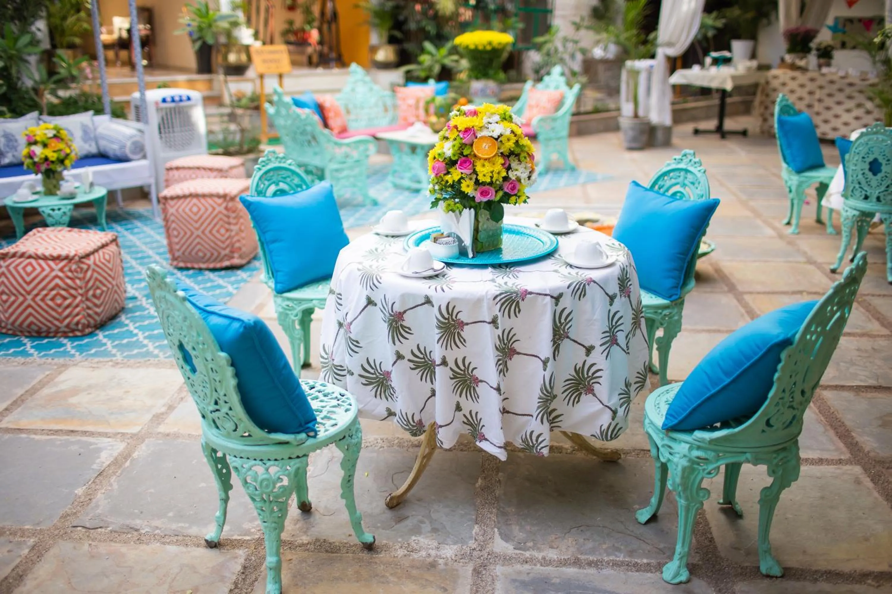 Seating area in Hotel Udai Kothi